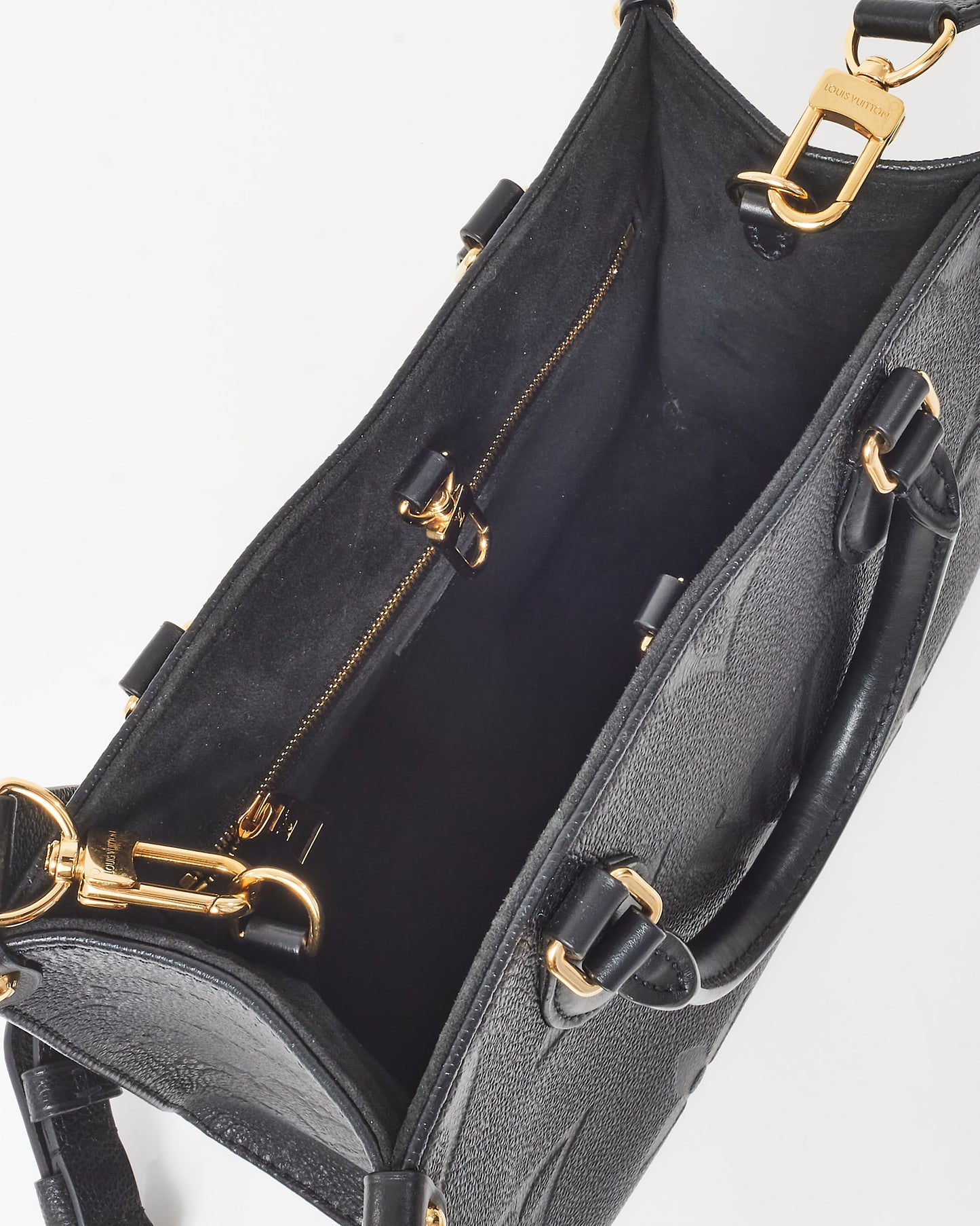 Louis Vuitton Black Monogram Empreinte Leather OnTheGo PM Bag