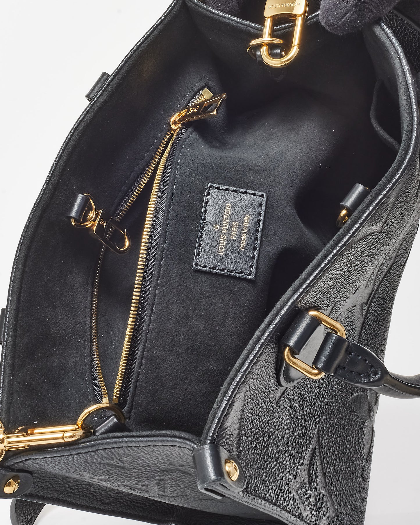 Louis Vuitton Black Monogram Empreinte Leather OnTheGo PM Bag