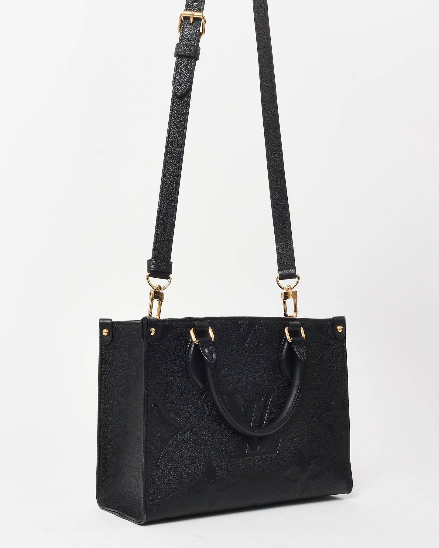 Louis Vuitton Black Monogram Empreinte Leather OnTheGo PM Bag