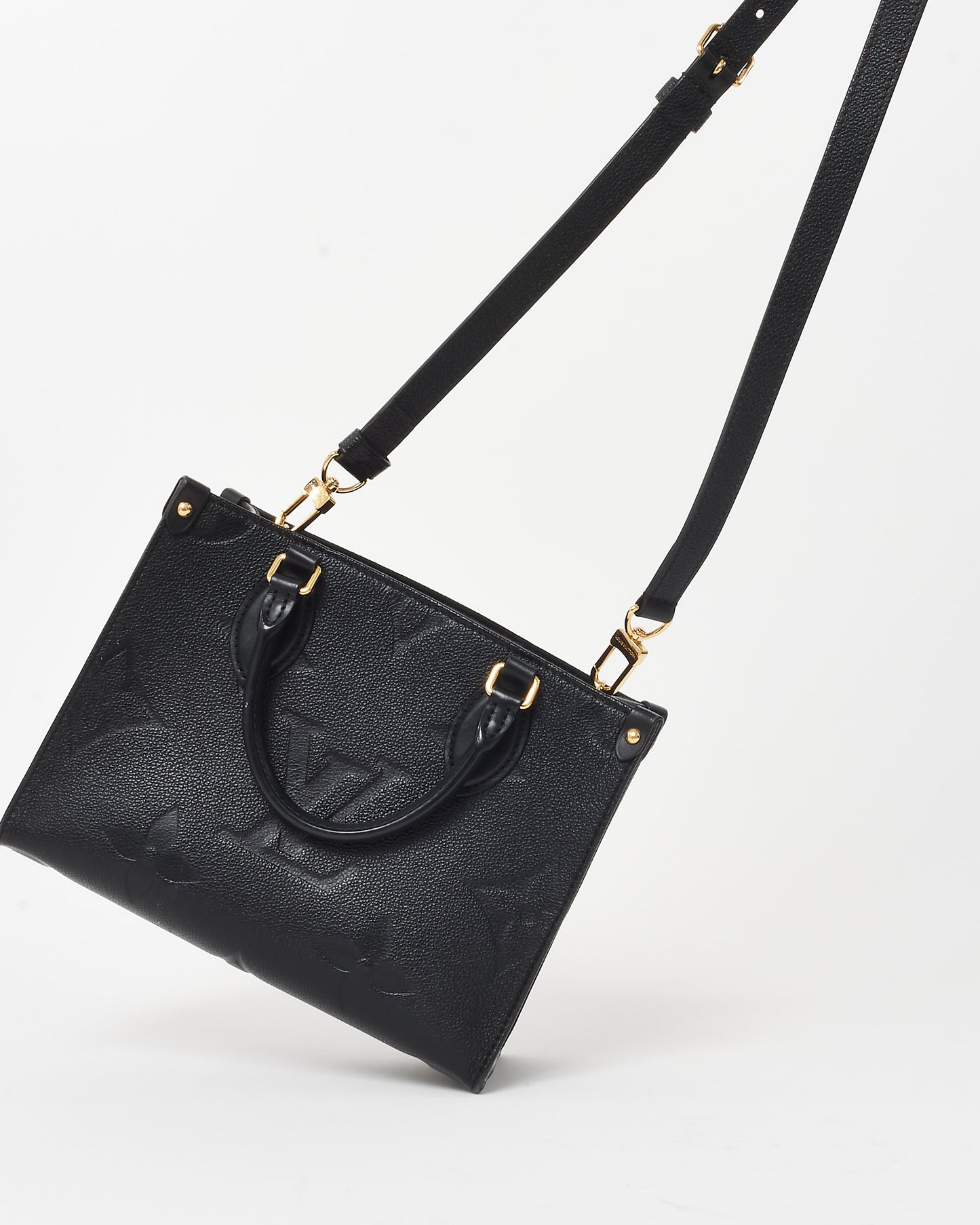 Louis Vuitton Black Monogram Empreinte Leather OnTheGo PM Bag