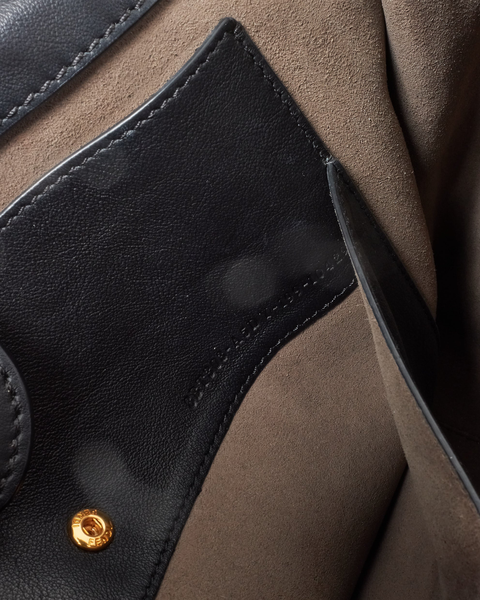 Buy Fendi Black Vitello Grace Matte Leather Large Flip Tote