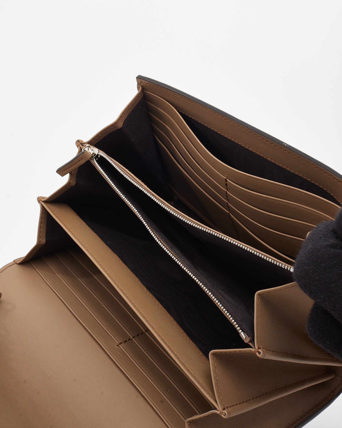 Gucci Beige & Ebony Monogram GG Supreme Canvas Dionysus WOC Crossbody Bag