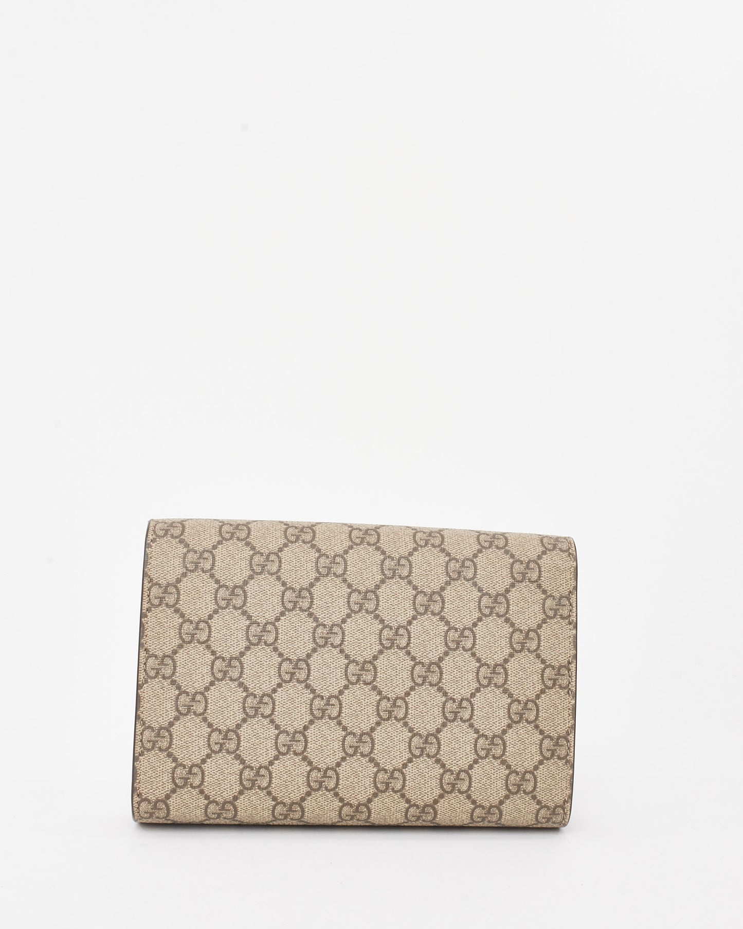 Gucci Beige & Ebony Monogram GG Supreme Canvas Dionysus WOC Crossbody Bag
