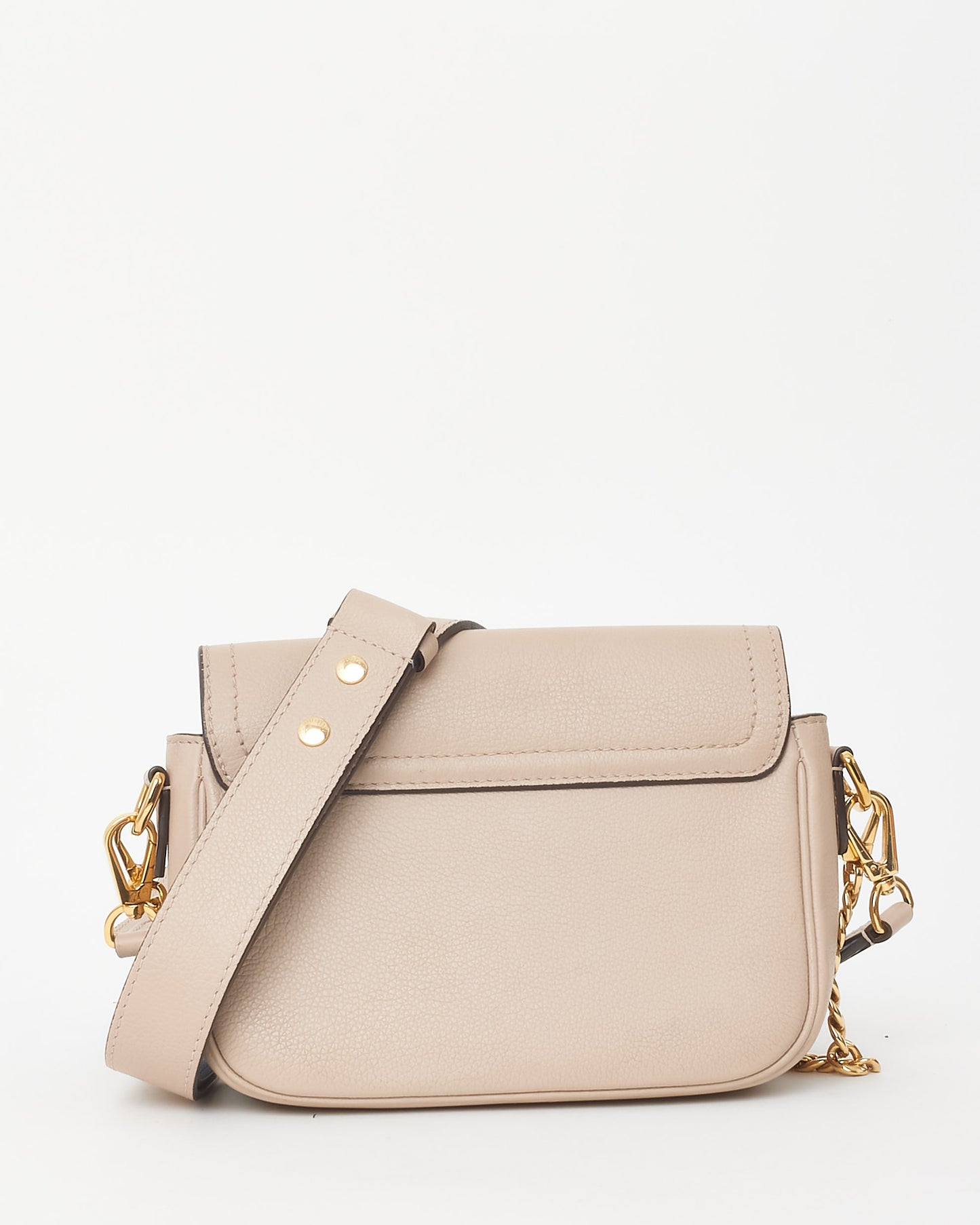 Louis Vuitton Greige Grained Leather Lockme Tender Crossbody Bag