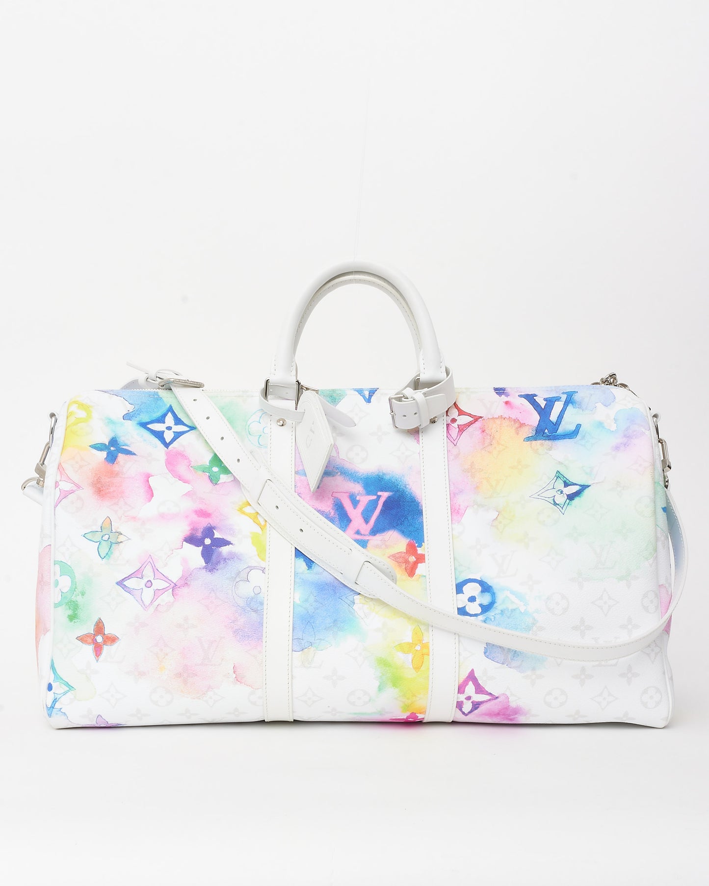 Louis Vuitton Monogram Watercolor Coated Canvas Keepall 50 Bandoulière