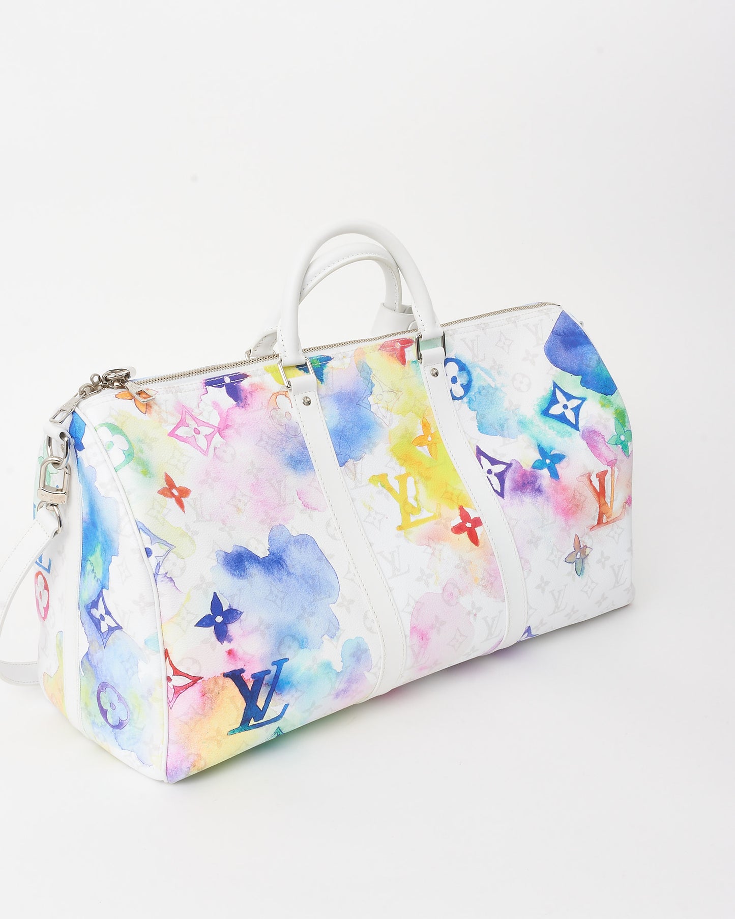 Louis Vuitton Monogram Watercolor Coated Canvas Keepall 50 Bandoulière