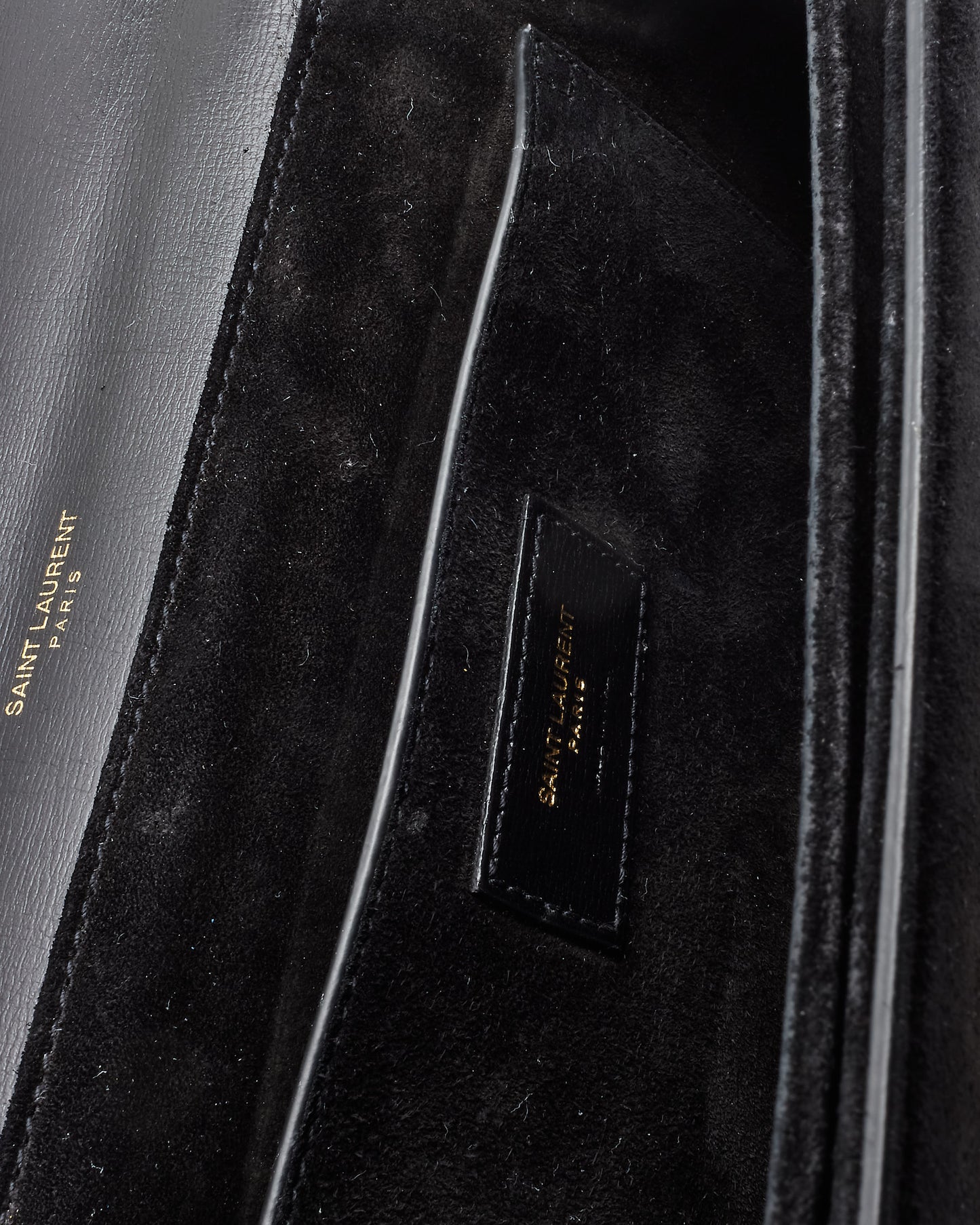 Saint Laurent Black Leather & Suede Medium Bellechasse Crossbody Bag