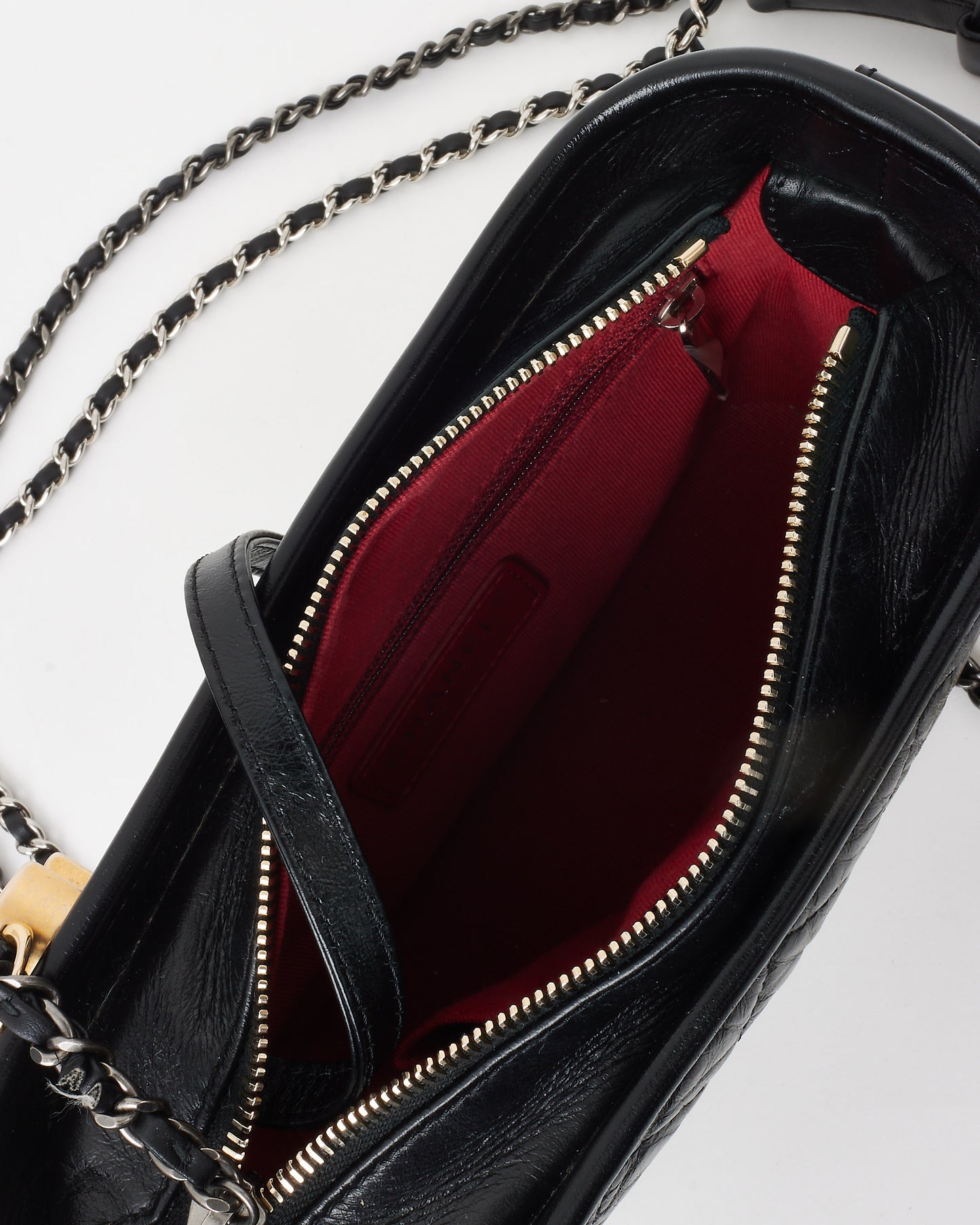 Chanel Black Quilted Leather Small Gabrielle Hobo Crossbody Bag