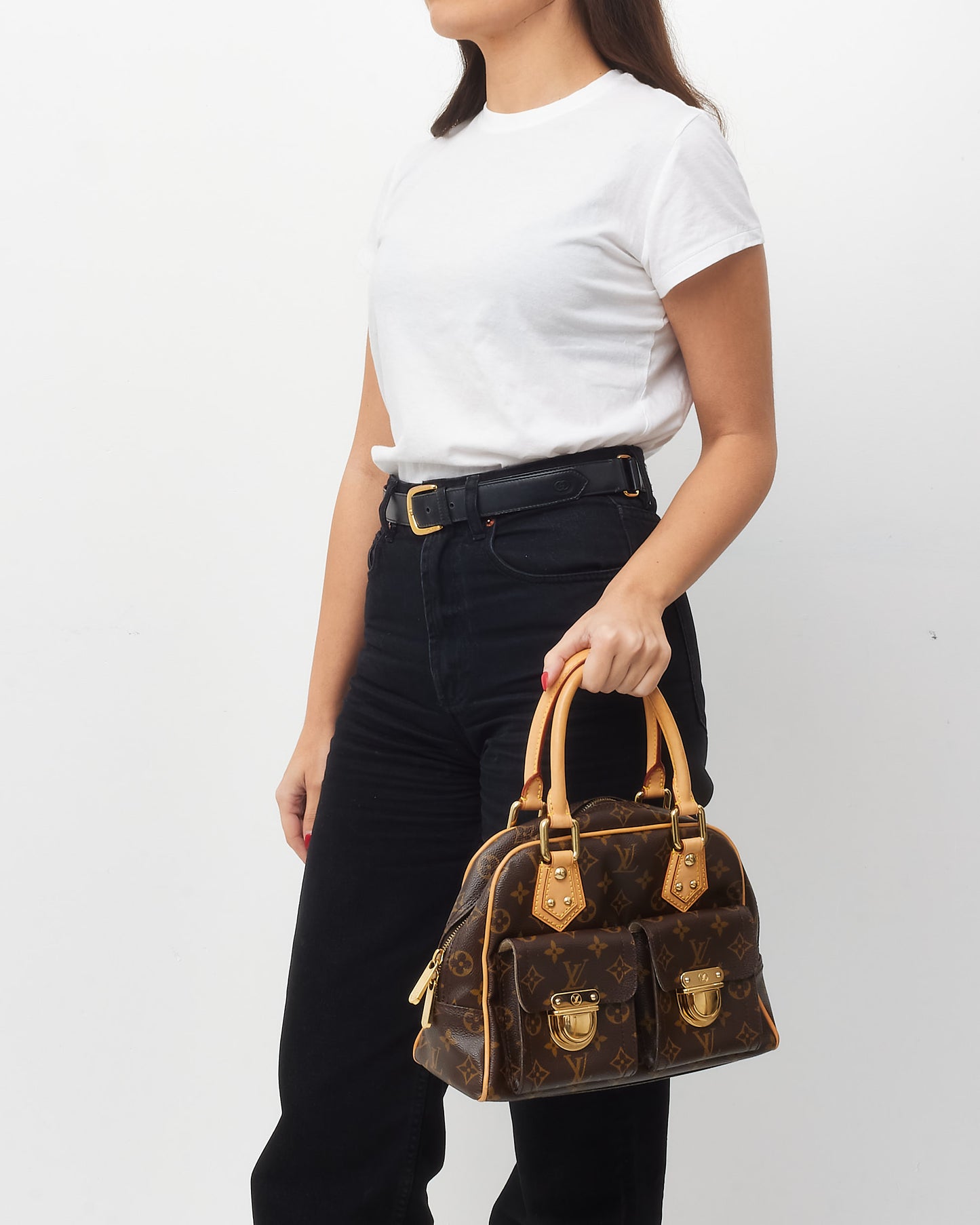 Louis Vuitton Monogram Coated Canvas Manhattan PM Bag