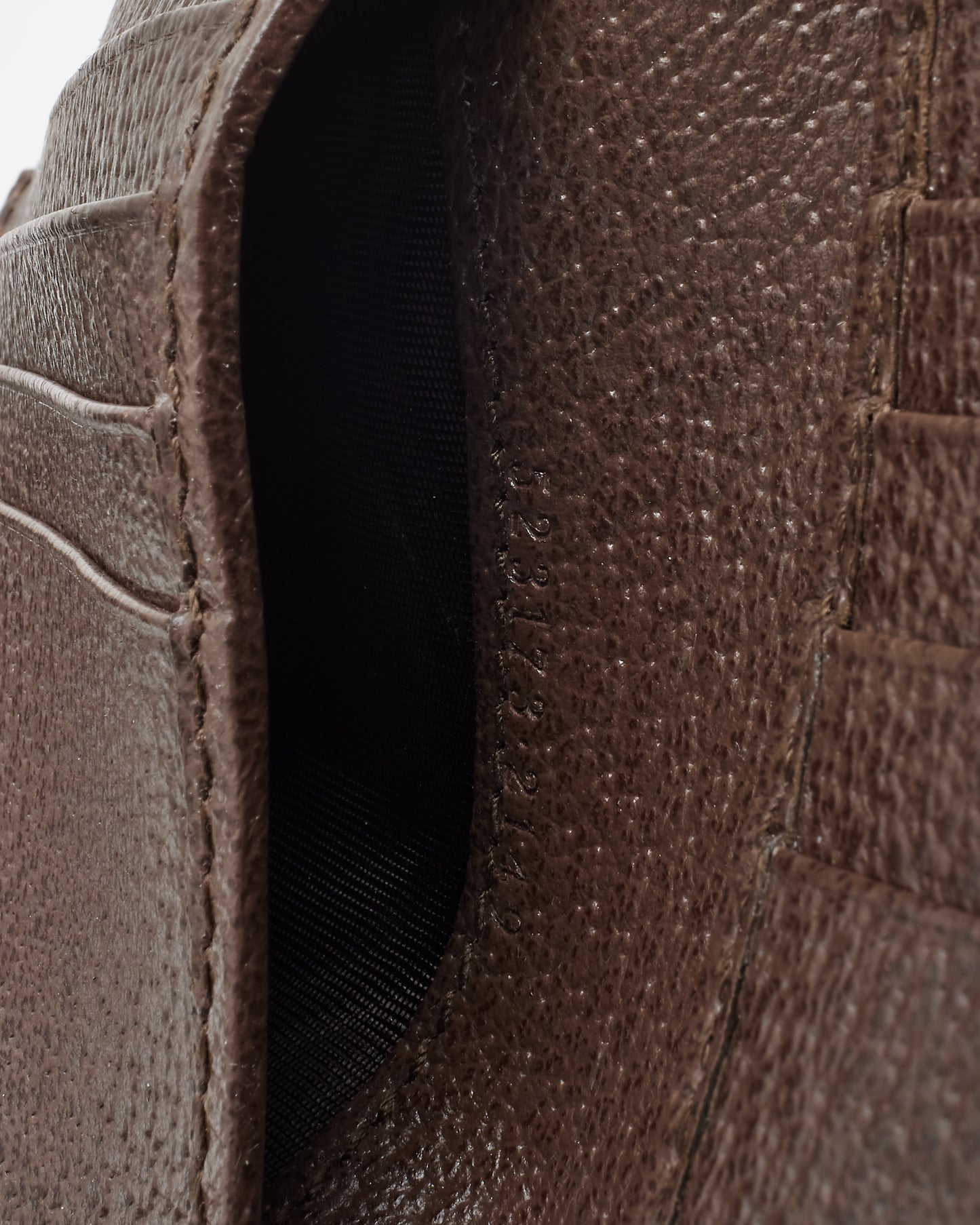 Gucci Brown Leather & GG Supreme Canvas Ophidia French Flap Wallet