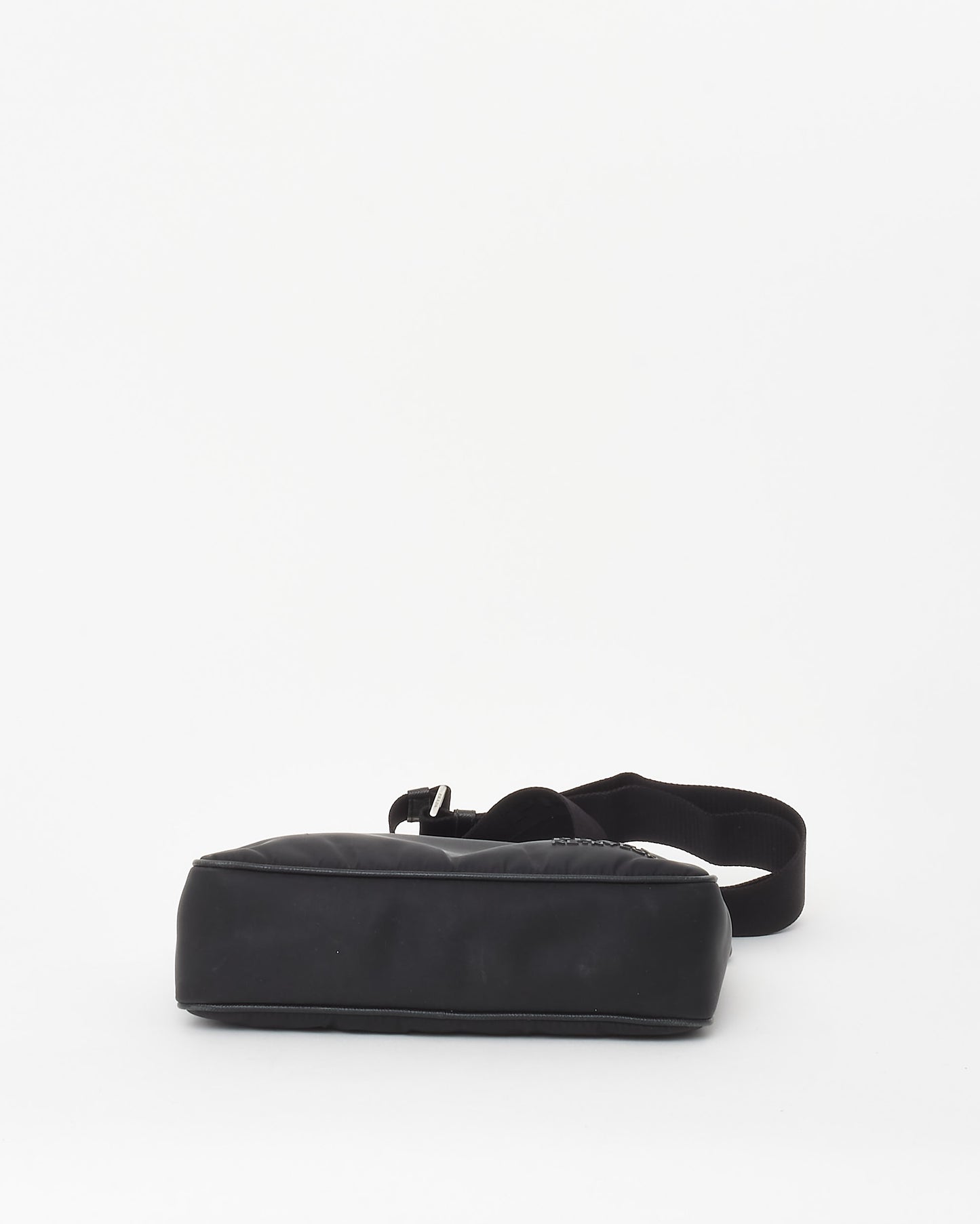 Prada Black Re-Nylon & Saffiano Leather Trim Square Zip Crossbody Bag