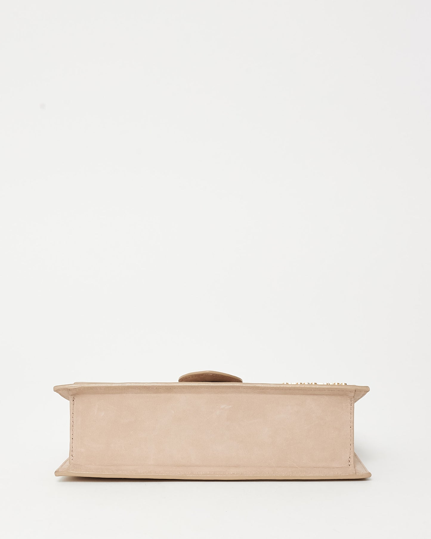 Jacquemus Beige Suede Le Bambino Top Handle Bag w/ Strap