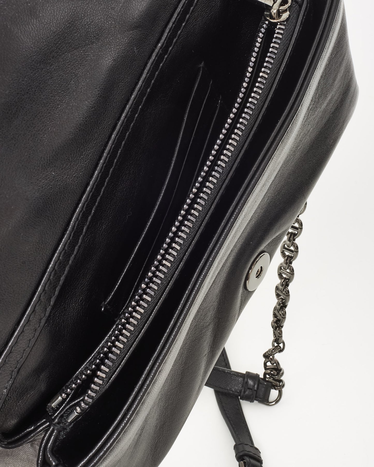 Dior Black Macrocannage Leather Mini Caro Crossbody Bag