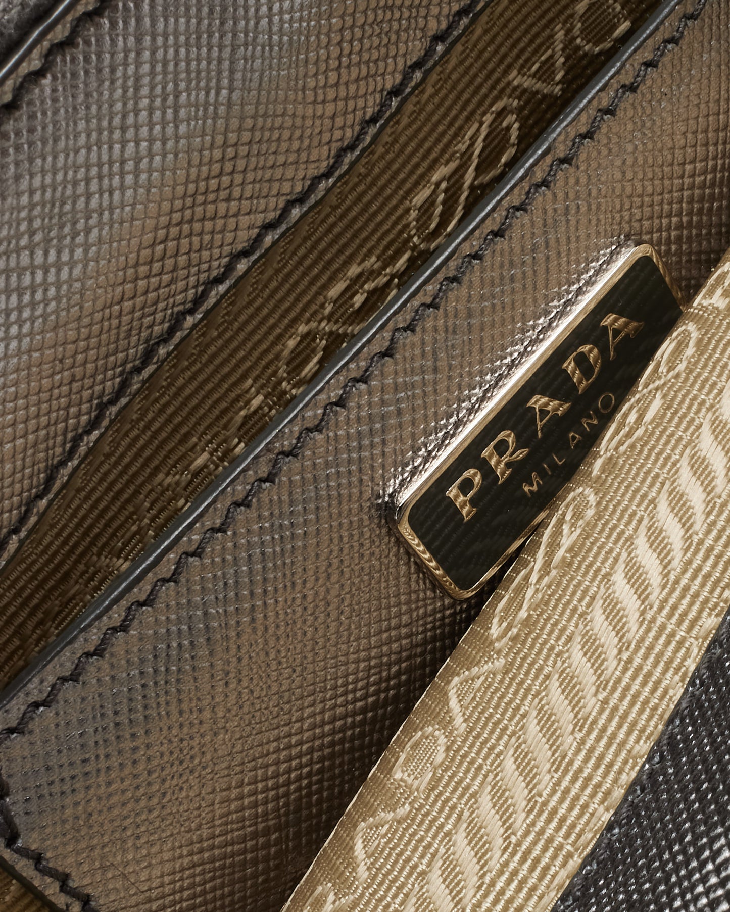 Prada Silver Saffiano Leather Micro Double Zip Galleria Tote