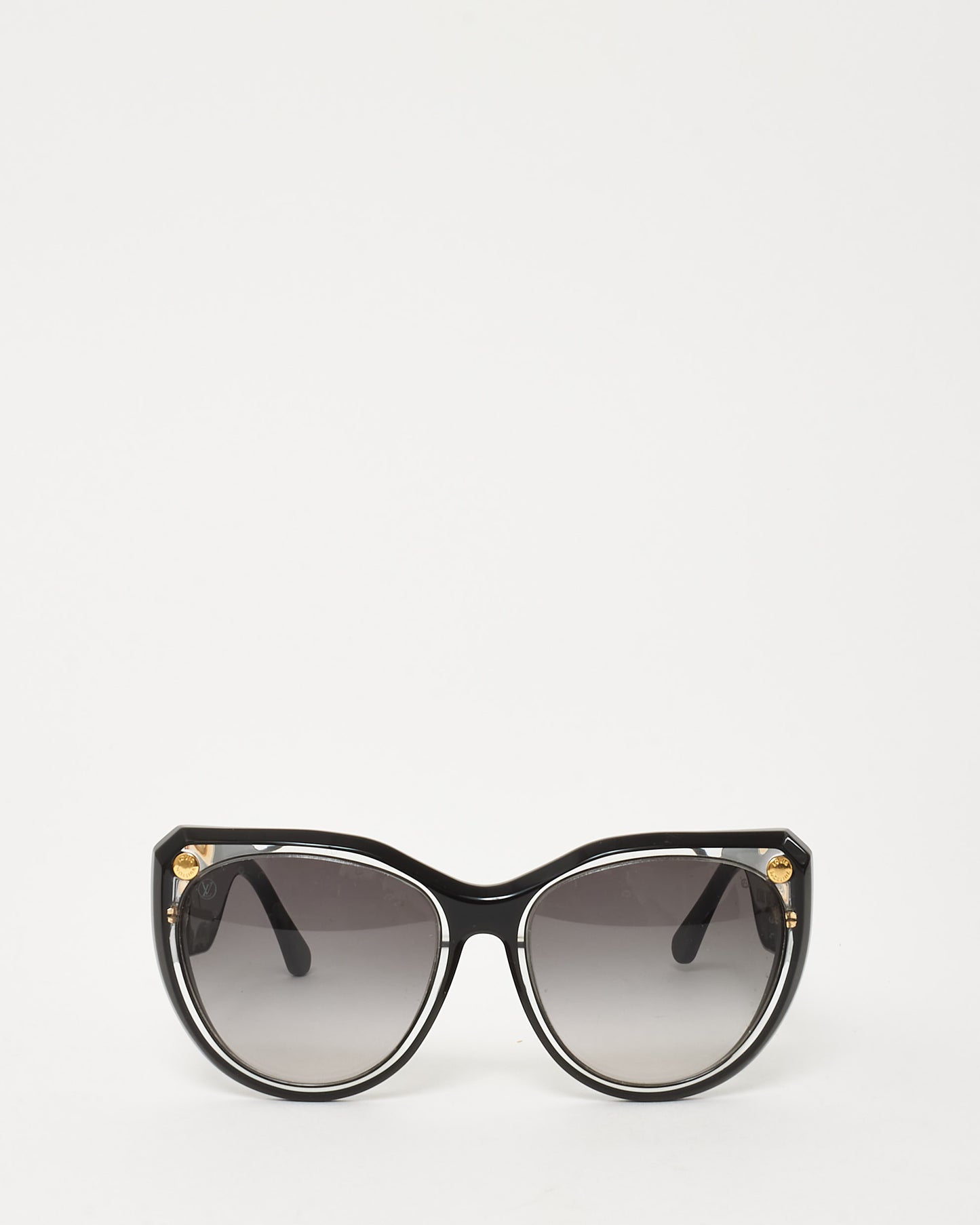 Louis Vuitton Black & Gold Stud My Fair Lady Cat Eye Z1146W Sunglasses