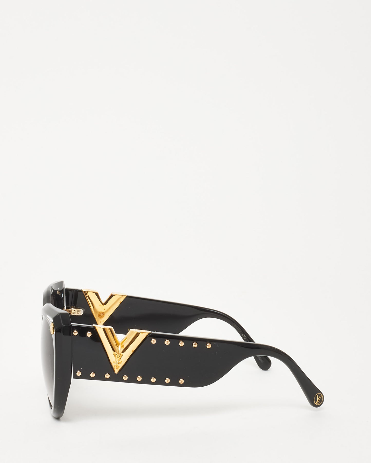 Louis Vuitton Black & Gold Stud My Fair Lady Cat Eye Z1146W Sunglasses