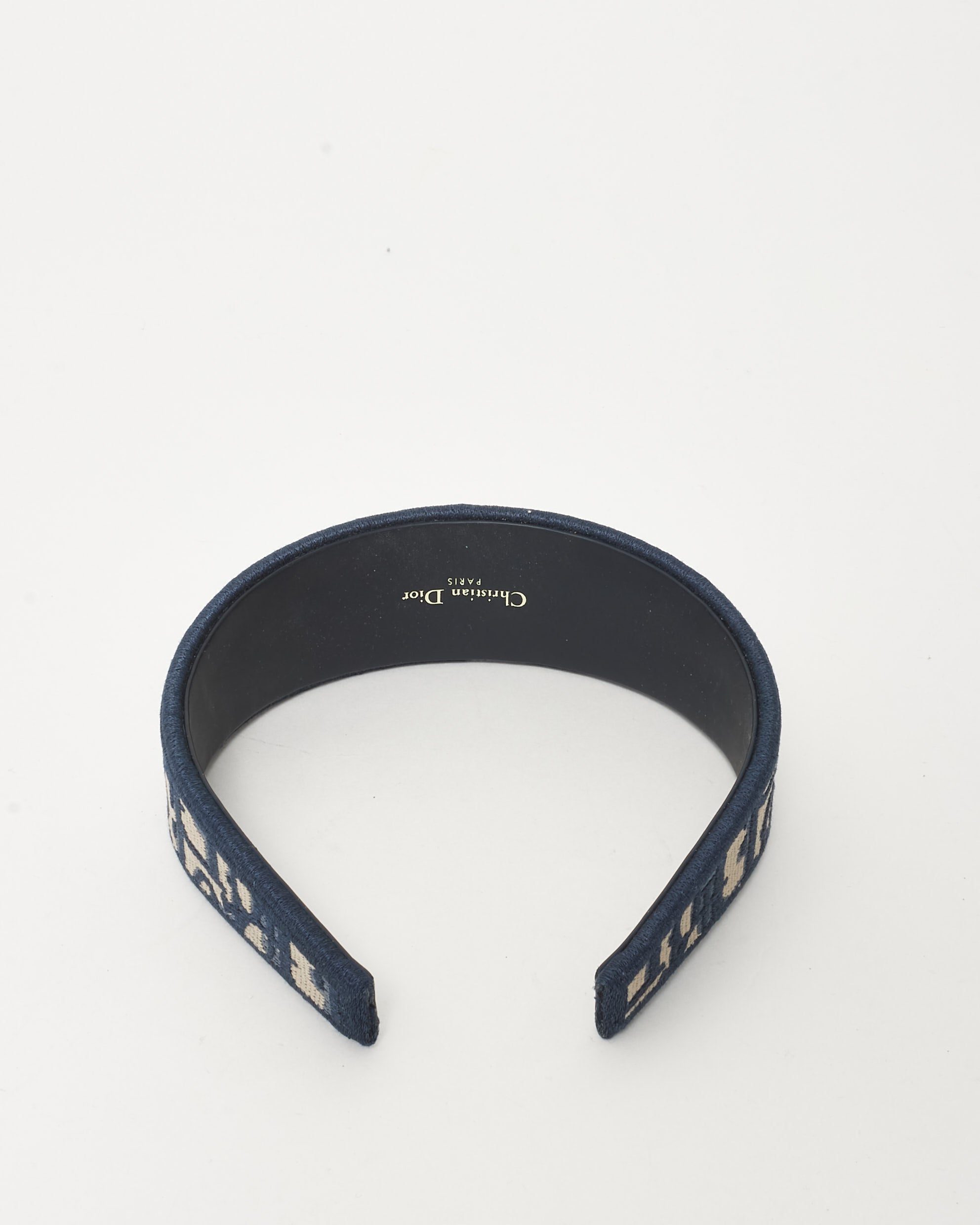 Dior ヘアバンド ネイビー/アイボリー Kids' Headband Navy Blue and Ivory Cotton Gabardine | DIOR