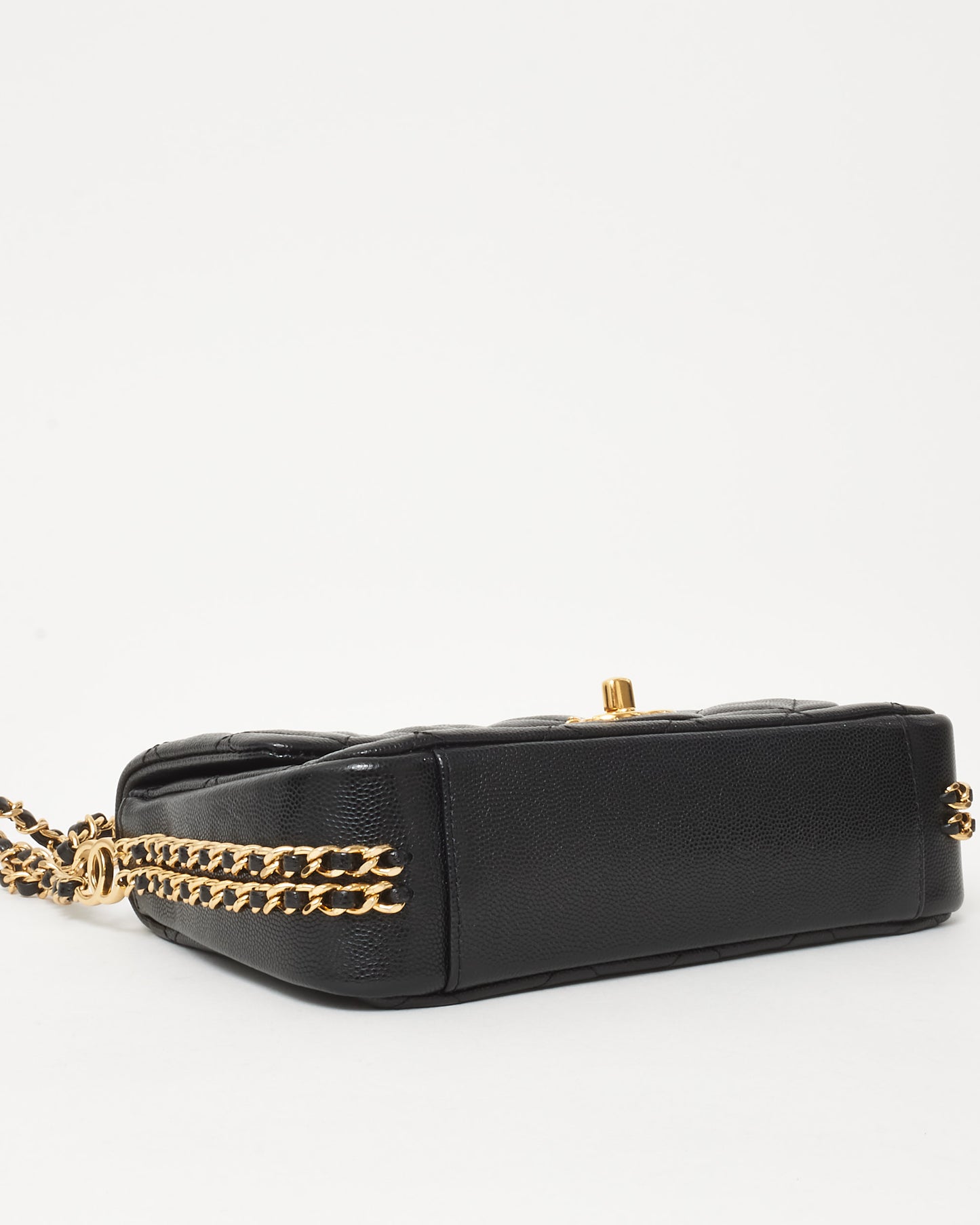 Chanel Black Caviar Leather CC You Mini Flap Bag GHW