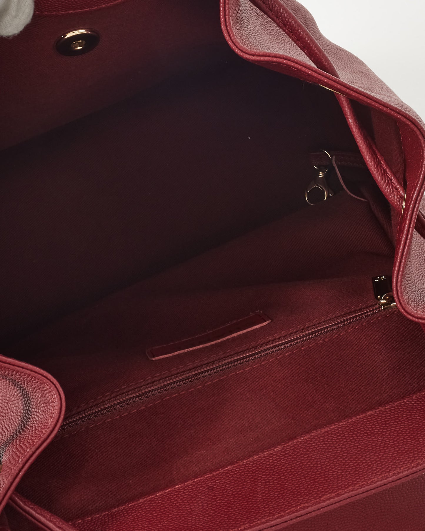 Chanel Burgundy Red Caviar Leather Mini Business Affinity Backpack GHW