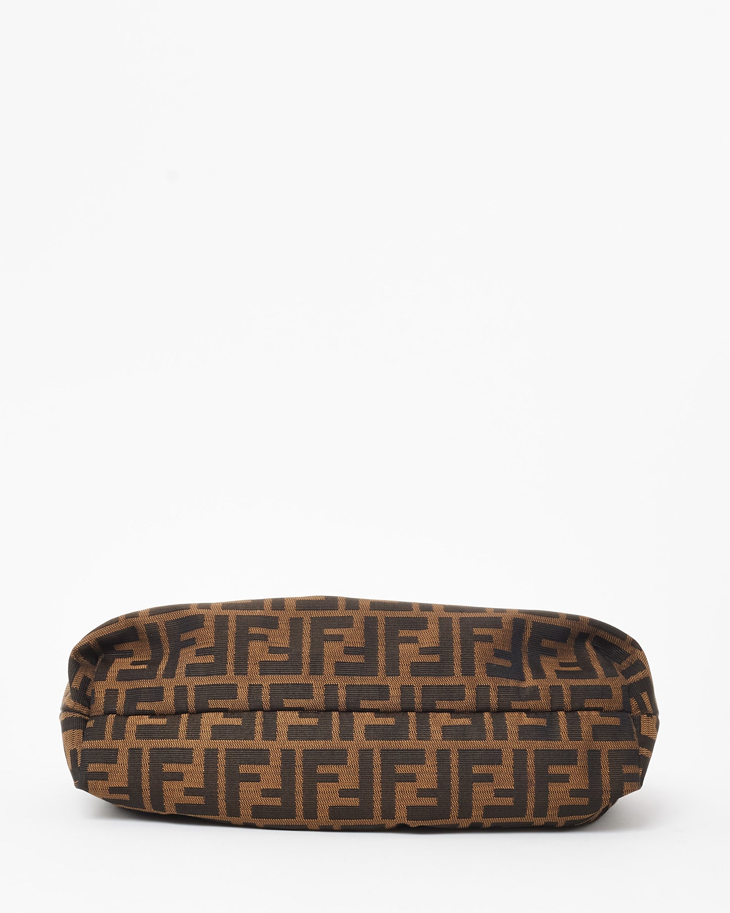 Fendi Brown Leather & Tobacco Zucca Print Canvas Chef Tote Bag