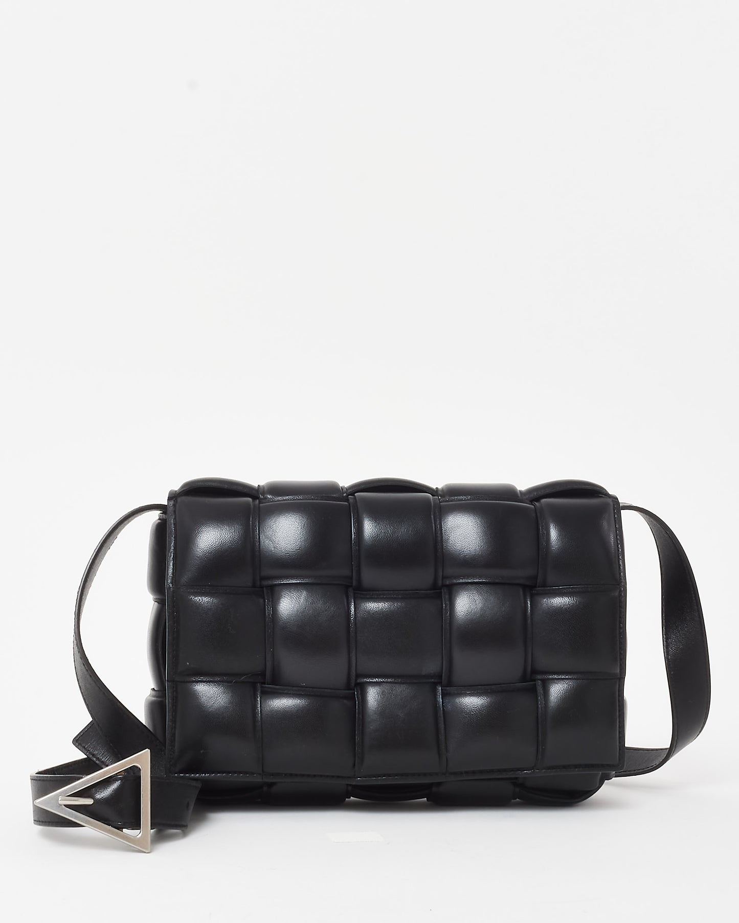 Bottega Veneta Black Leather Padded Casette Crossbody Bag