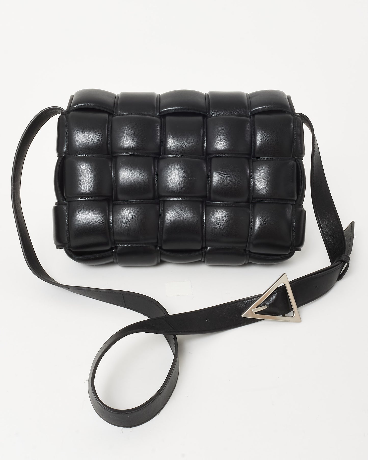 Bottega Veneta Black Leather Padded Casette Crossbody Bag