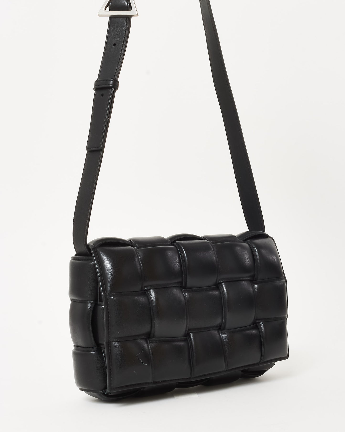 Bottega Veneta Black Leather Padded Casette Crossbody Bag