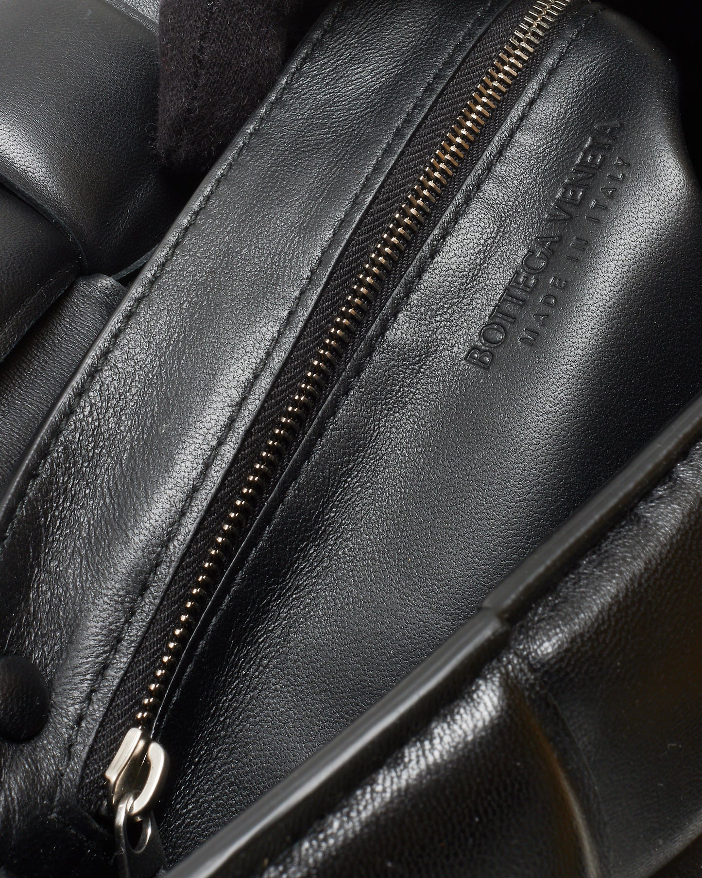 Bottega Veneta Black Leather Padded Casette Crossbody Bag