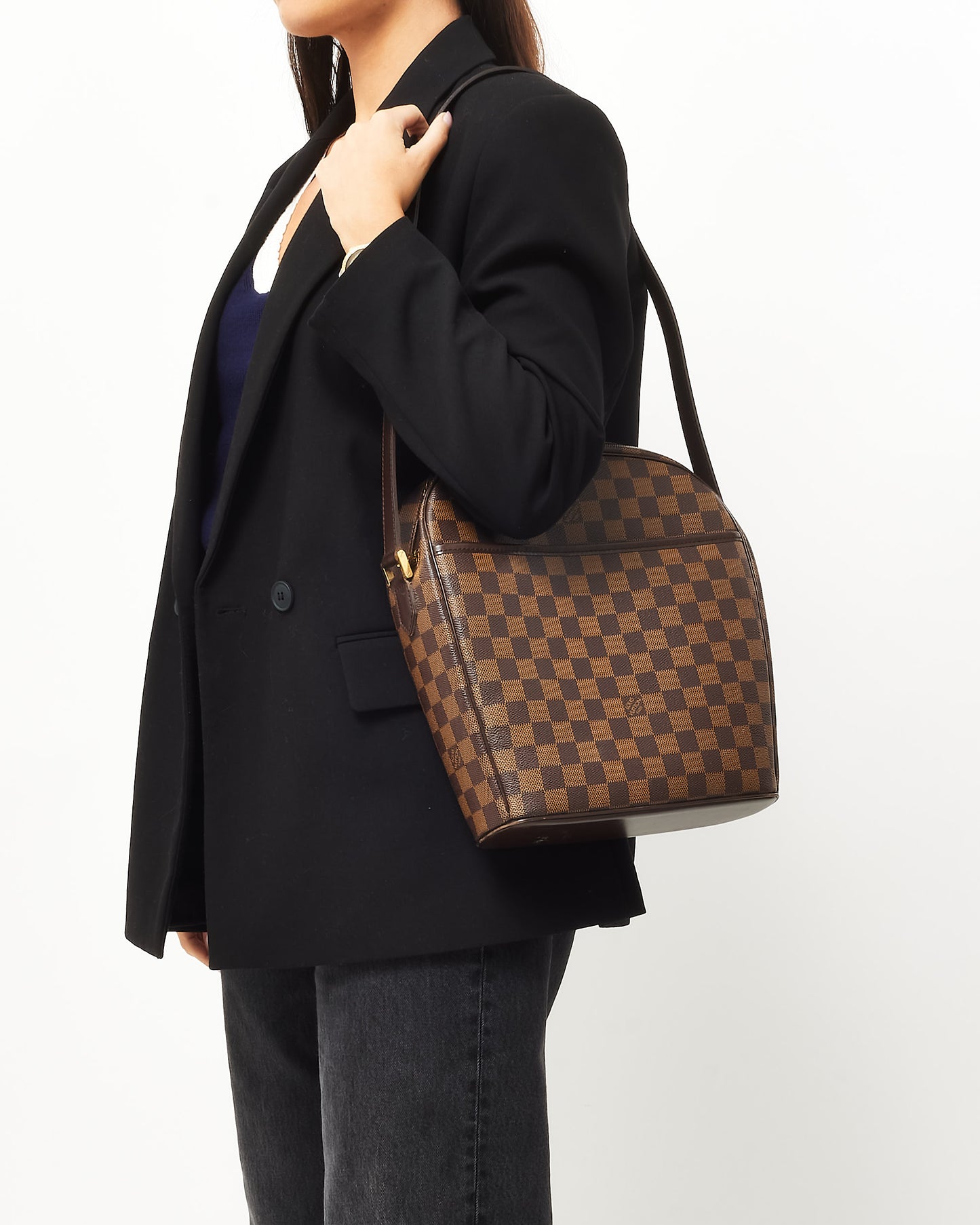 Louis Vuitton Damier Ebene Coated Canvas Ipanema GM Shoulder Bag