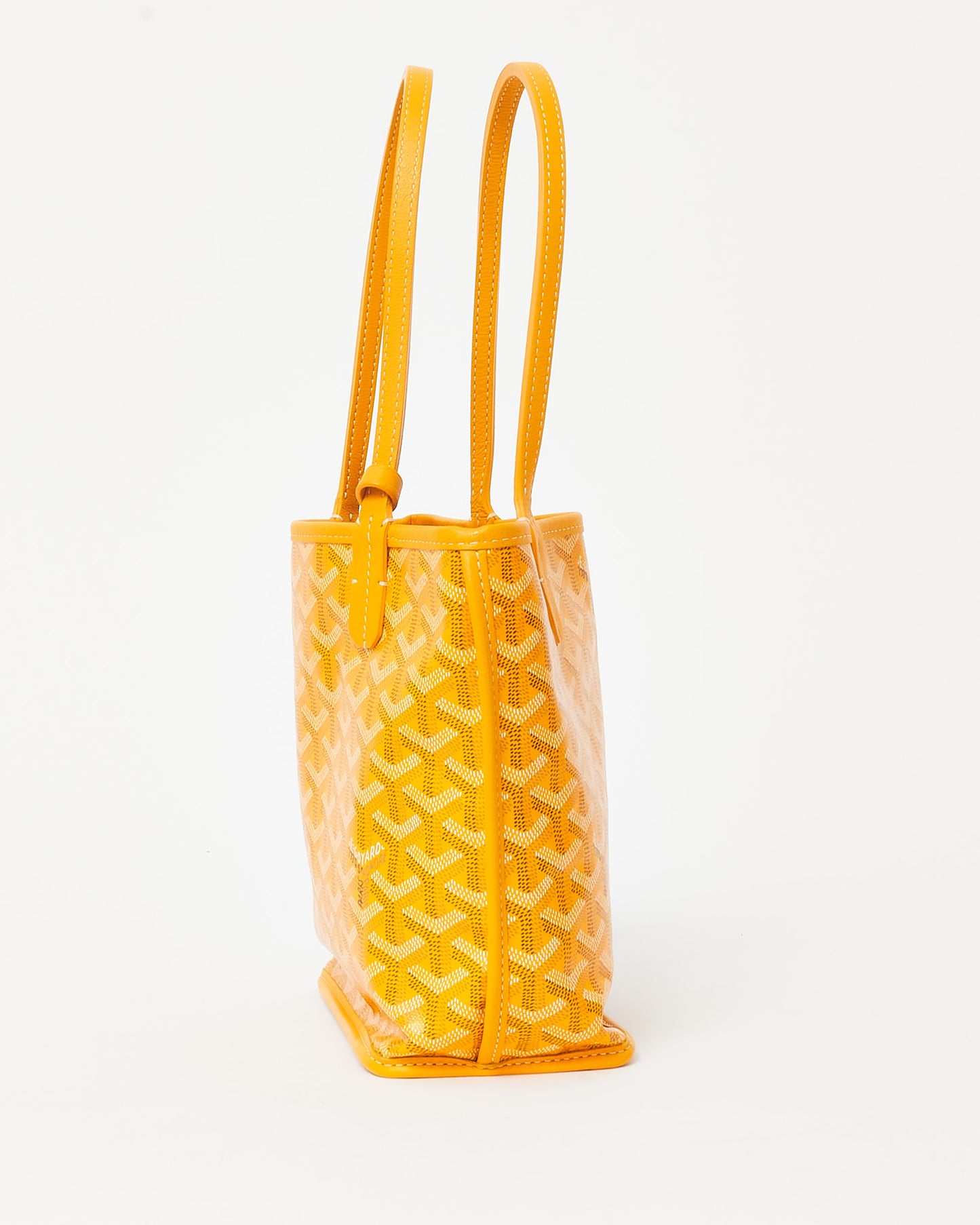Goyard Yellow Goyardine Coated Canvas Reversible Mini Anjou Bag