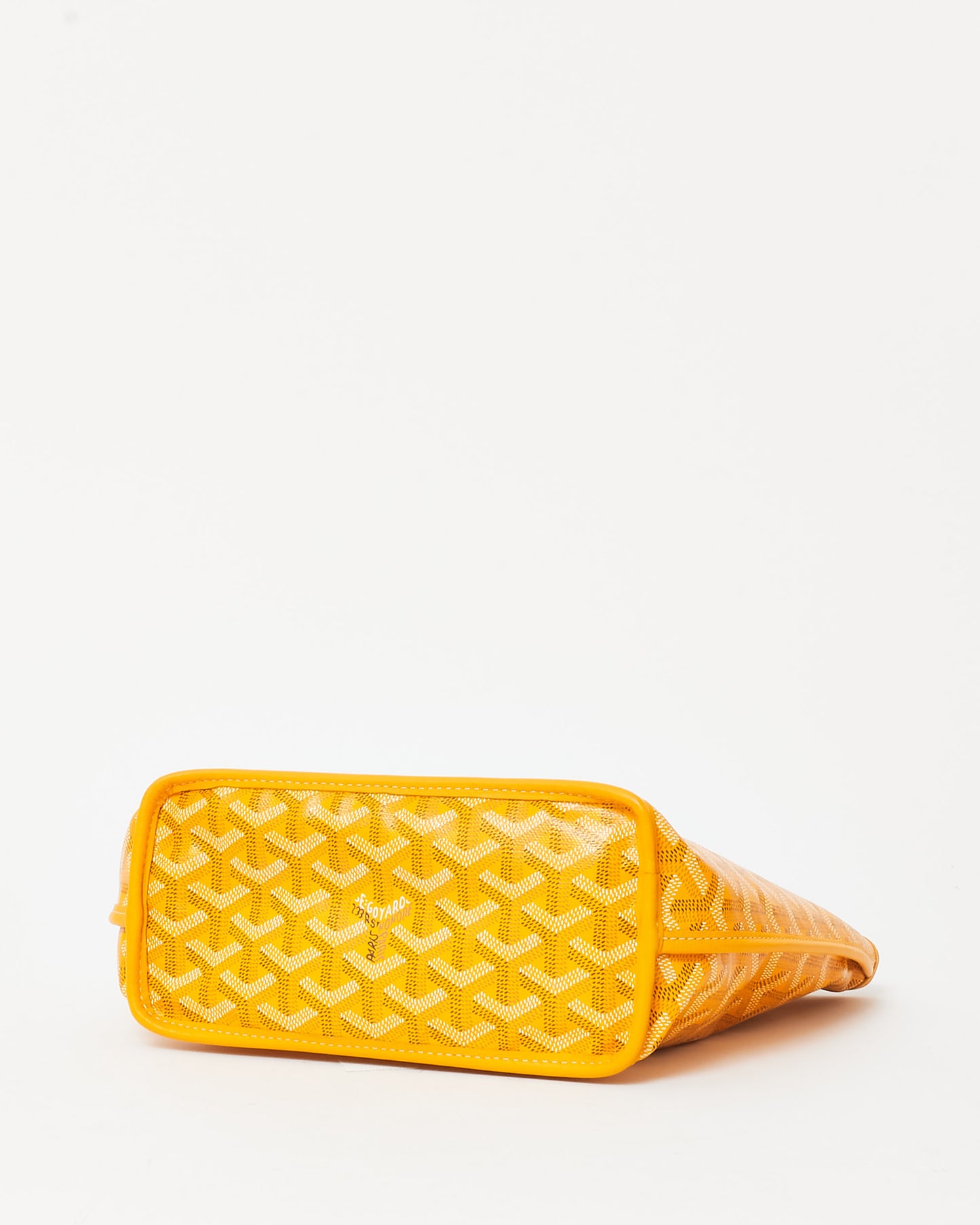 Goyard Yellow Goyardine Coated Canvas Reversible Mini Anjou Bag