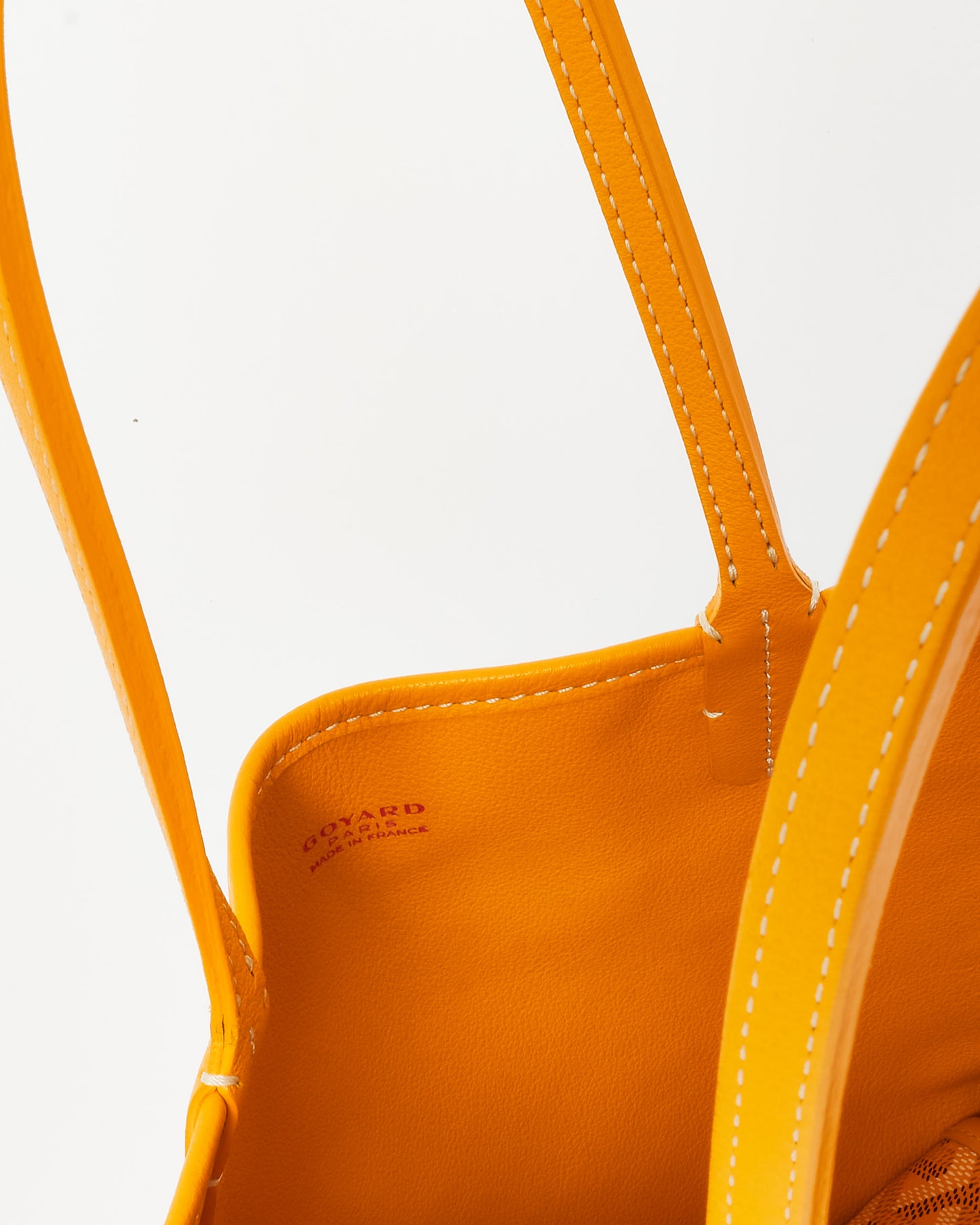 Goyard Yellow Goyardine Coated Canvas Reversible Mini Anjou Bag