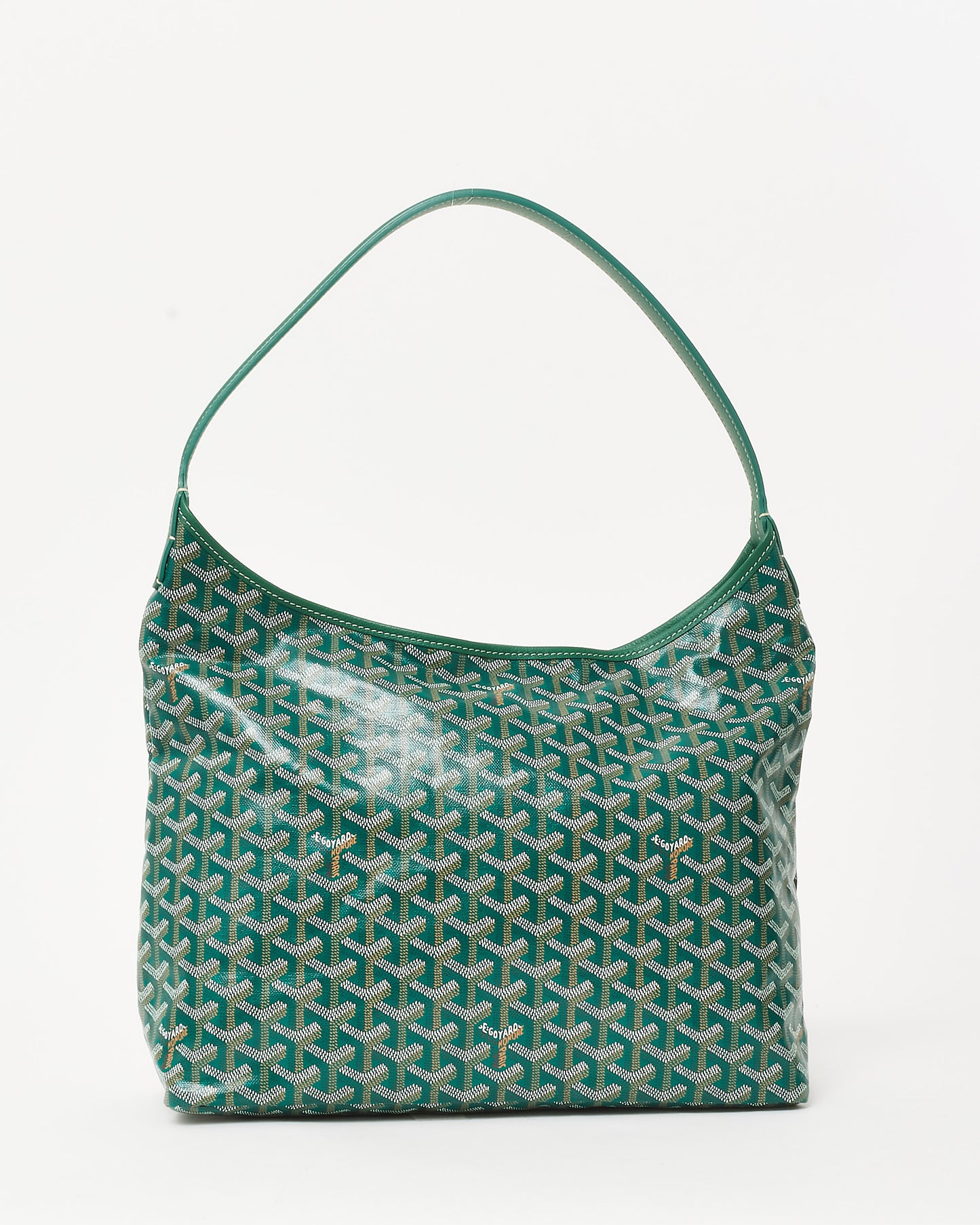 Goyard Green Goyardine Coated Canvas Boheme Hobo Bag