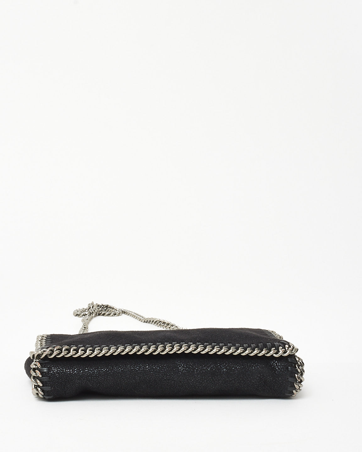 Stella McCartney Black Suede Shaggy Deer Falabella Flap Chain Shoulder Bag