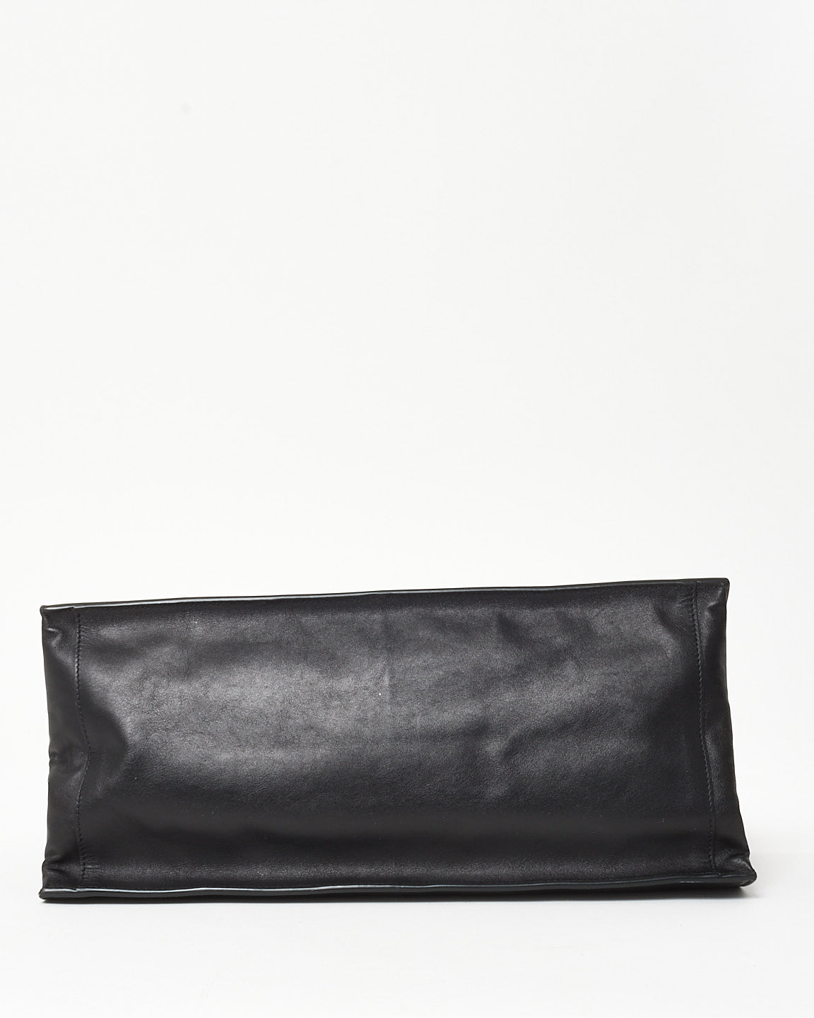 Saint Laurent Black Smooth Leather Large Rive Gauche Tote