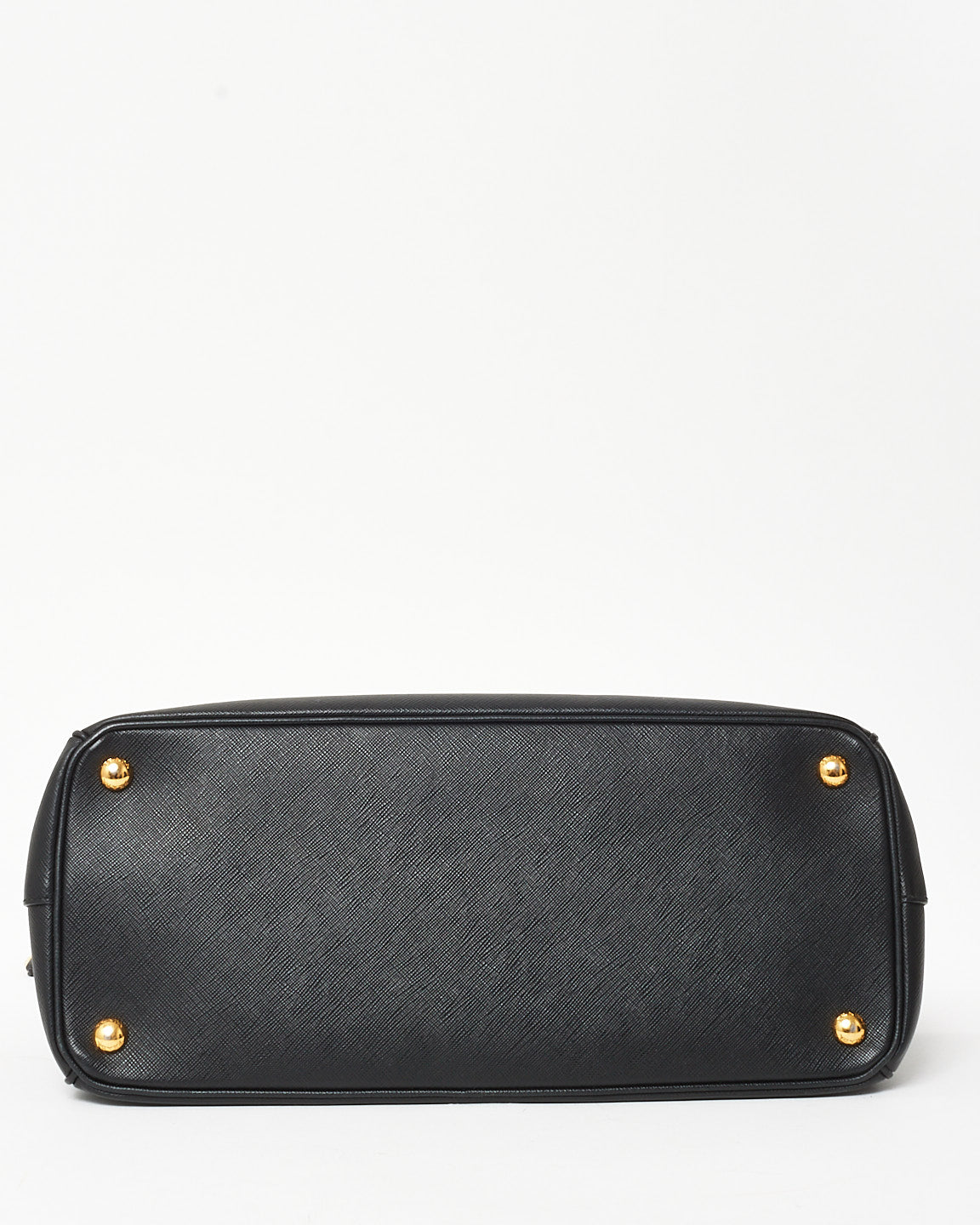 Prada Black Saffiano Leather Medium Galleria Double Zip Tote