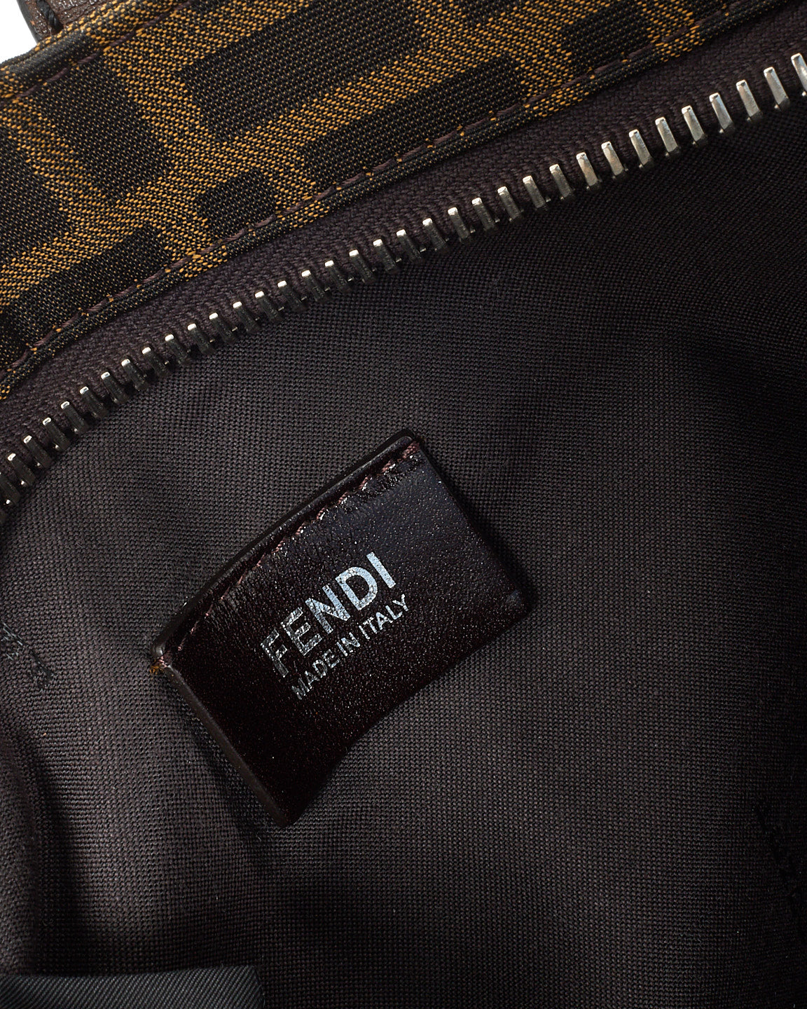 Fendi Brown Tobacco FF Zucca Print Canvas Double Pocket Belt Bag