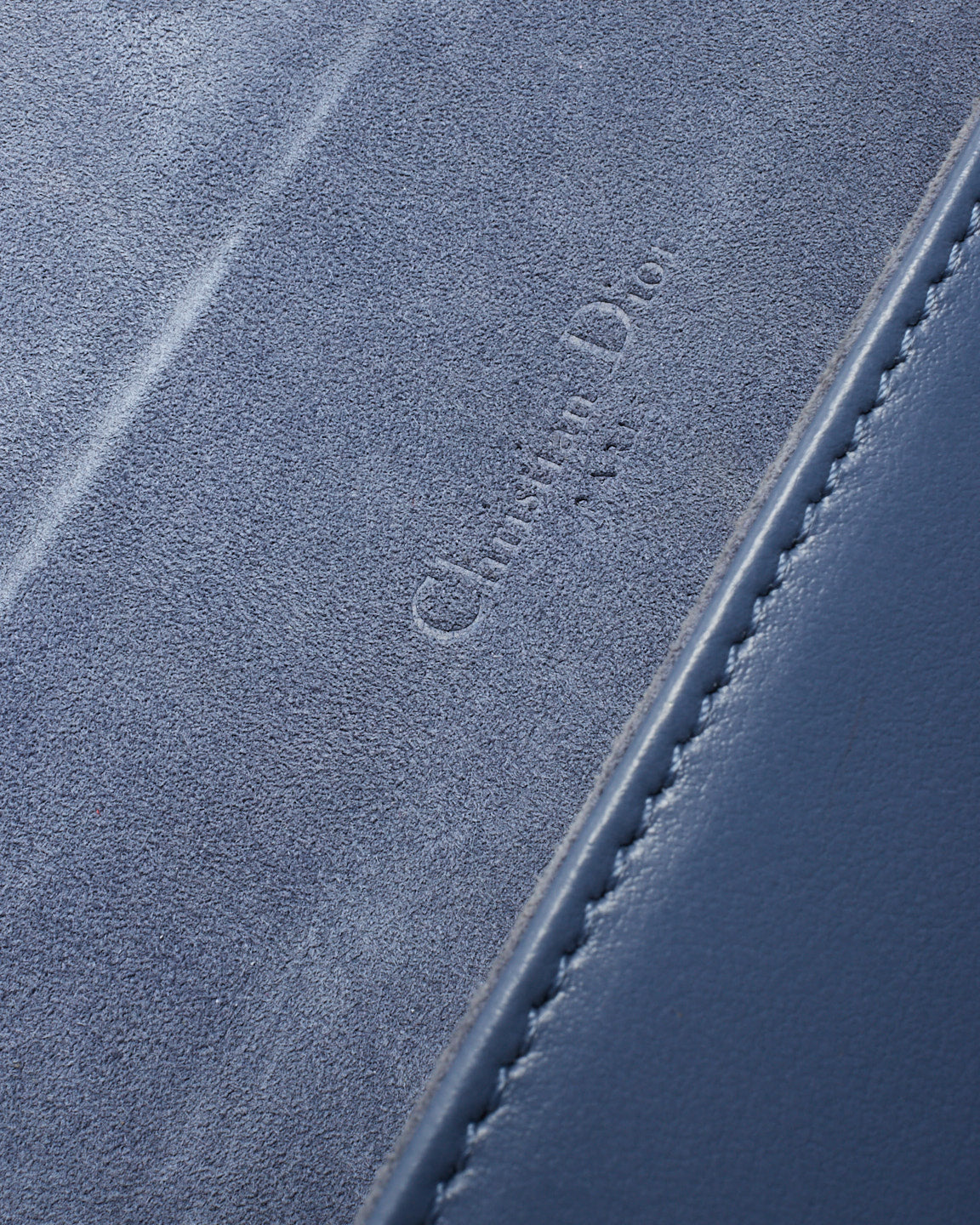 Dior Blue Patent Calfskin Cannage Diamond Lady Dior Pouch WOC Crossbody