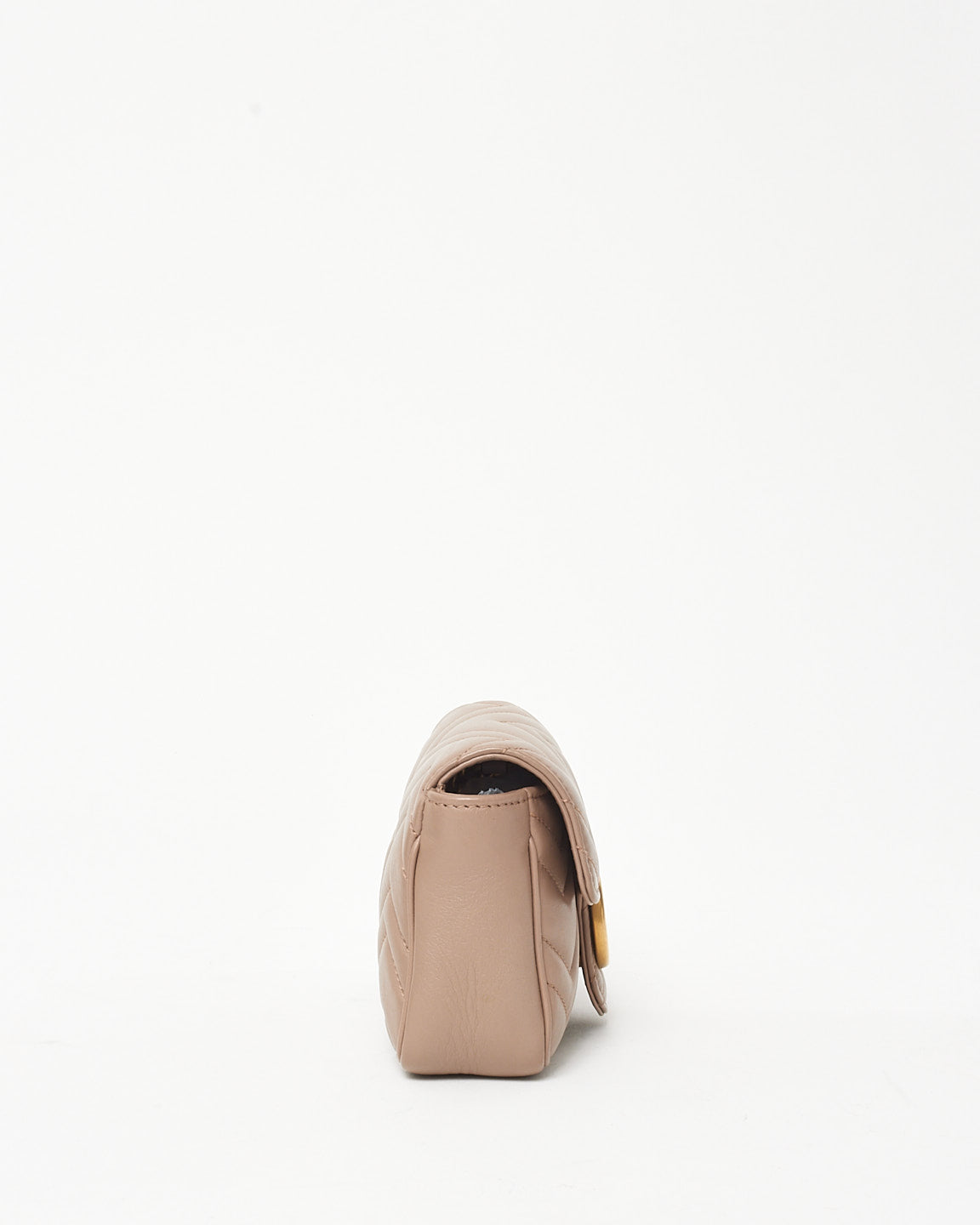 Gucci Dusty Rose Leather GG Marmont Super Mini Crossbody Bag