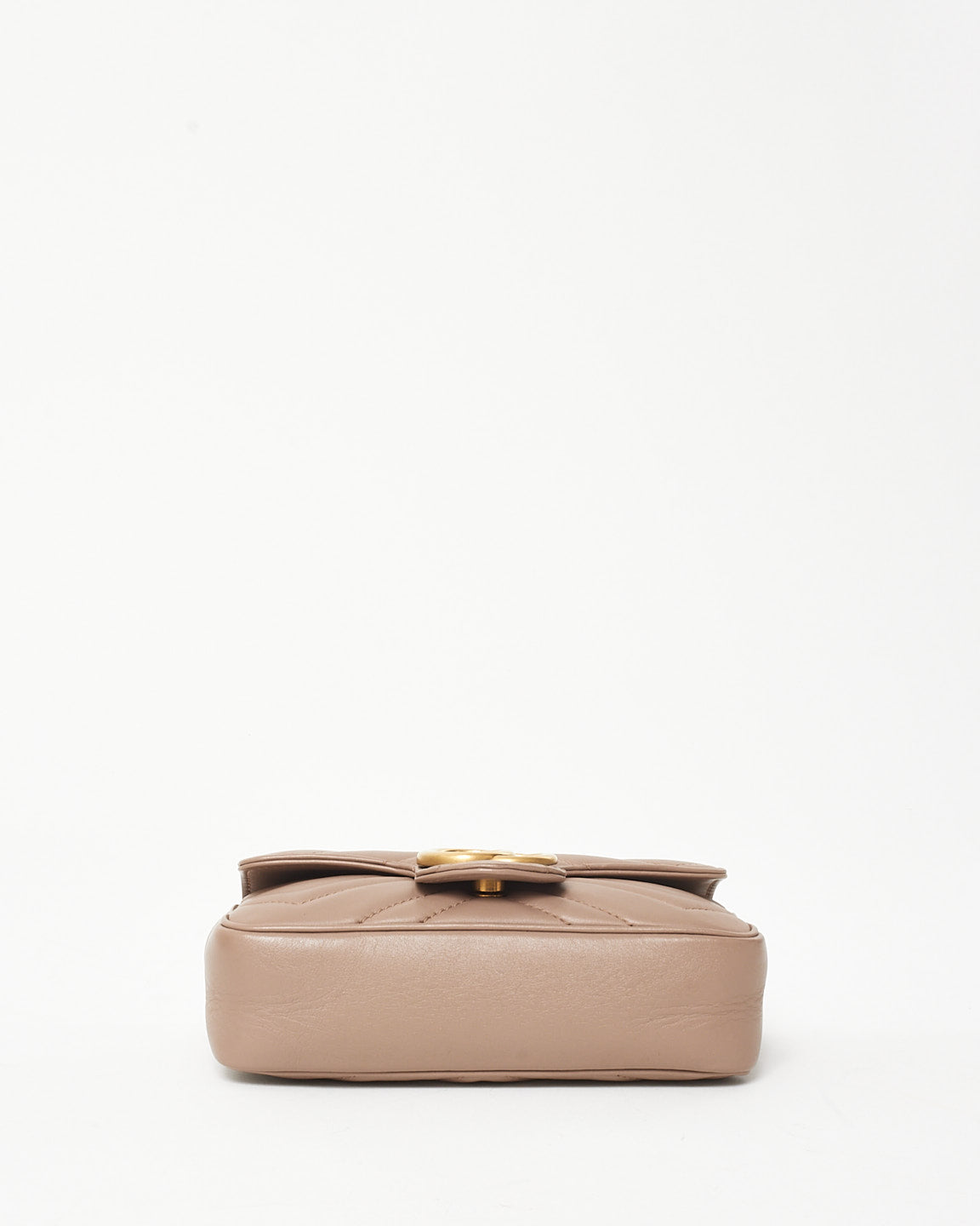 Gucci Dusty Rose Leather GG Marmont Super Mini Crossbody Bag