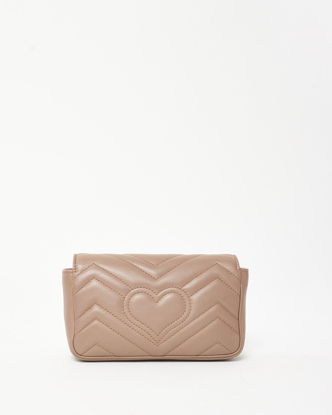 Gucci Dusty Rose Leather GG Marmont Super Mini Crossbody Bag