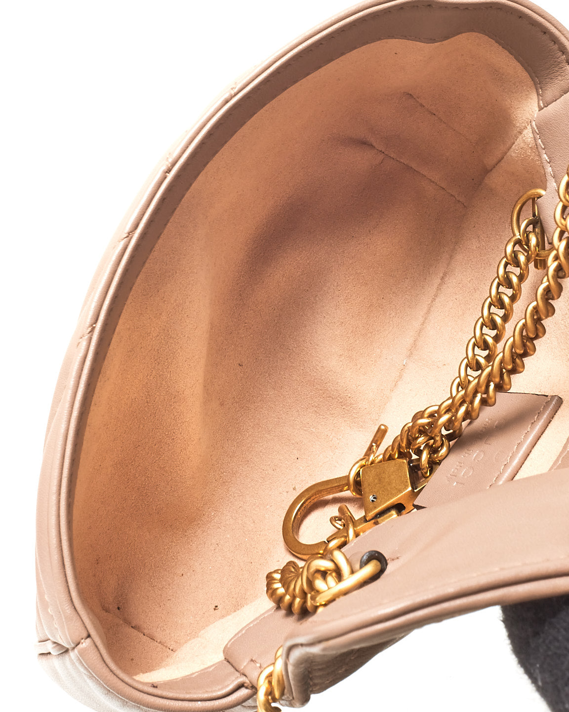 Gucci Dusty Rose Leather GG Marmont Super Mini Crossbody Bag