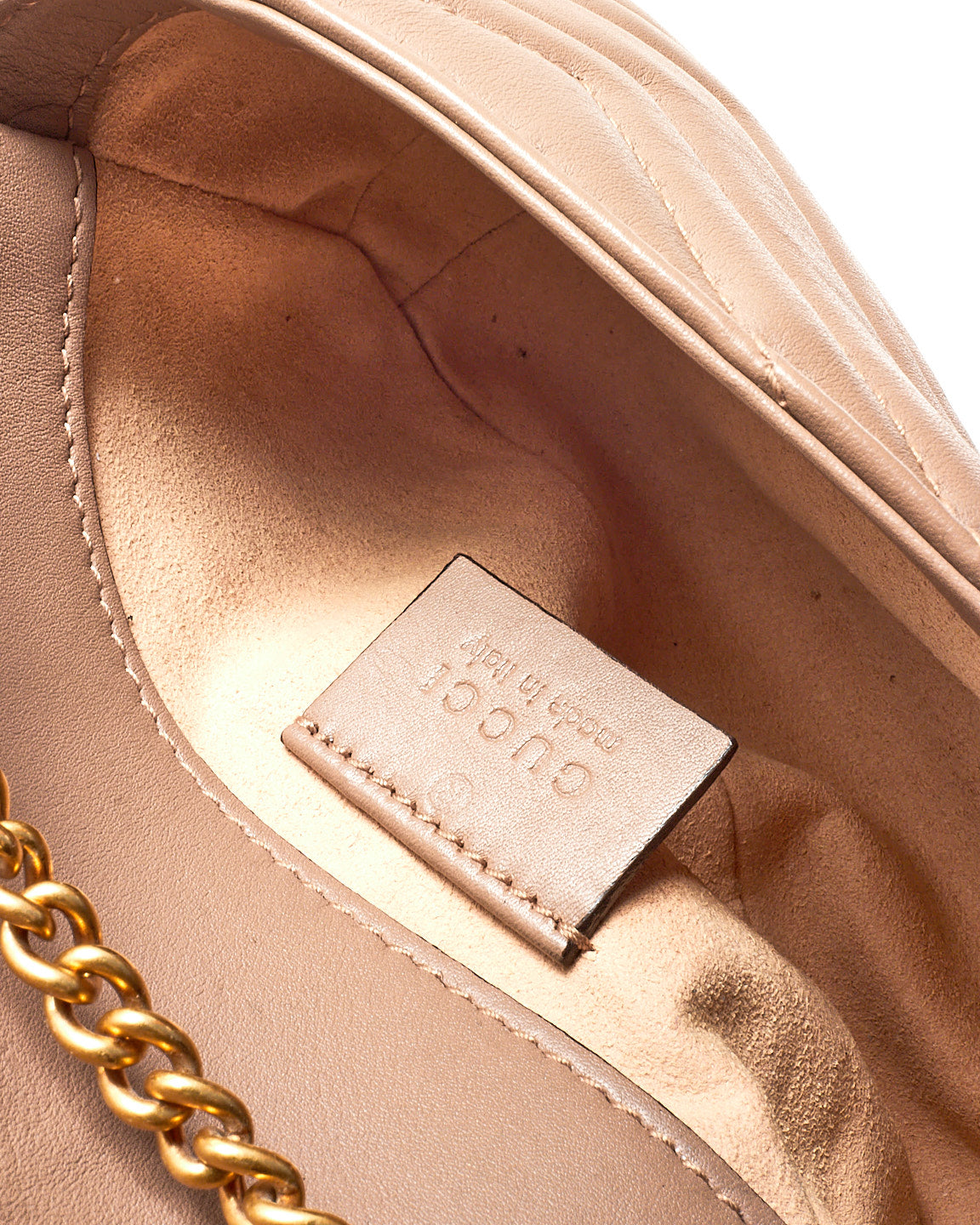 Gucci Dusty Rose Leather GG Marmont Super Mini Crossbody Bag