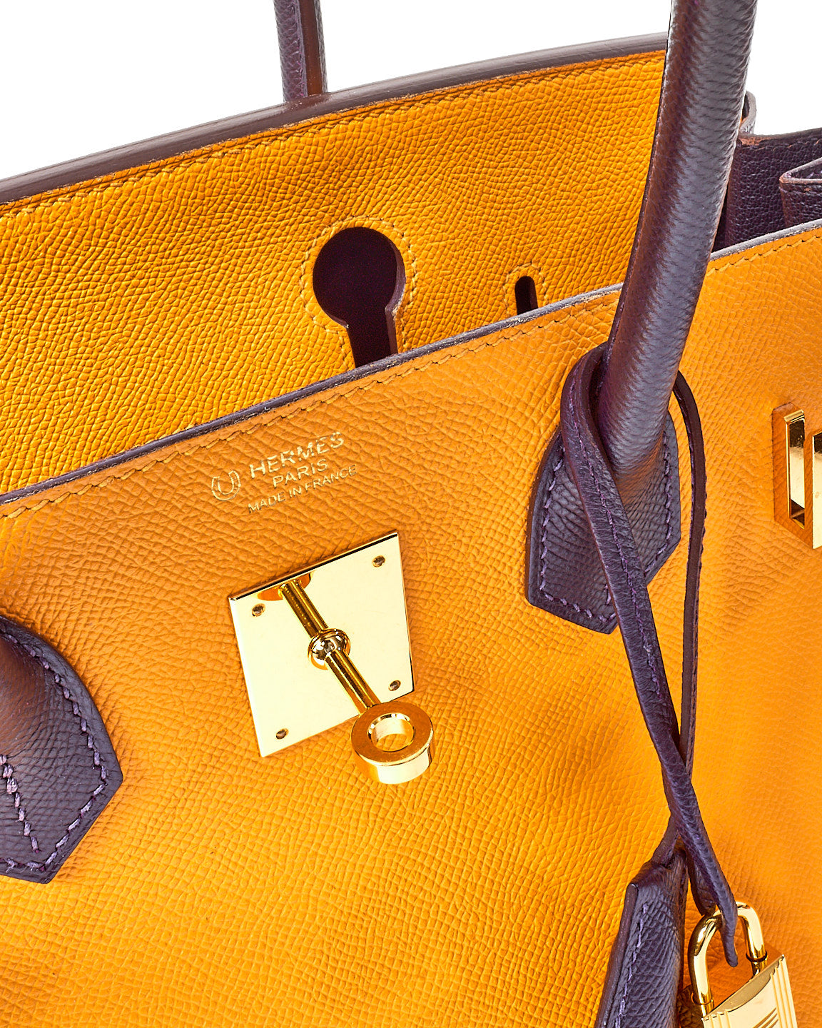Hermès HSS Yellow Jaune D'or & Purple Raisin Epsom Leather Birkin 30 GHW