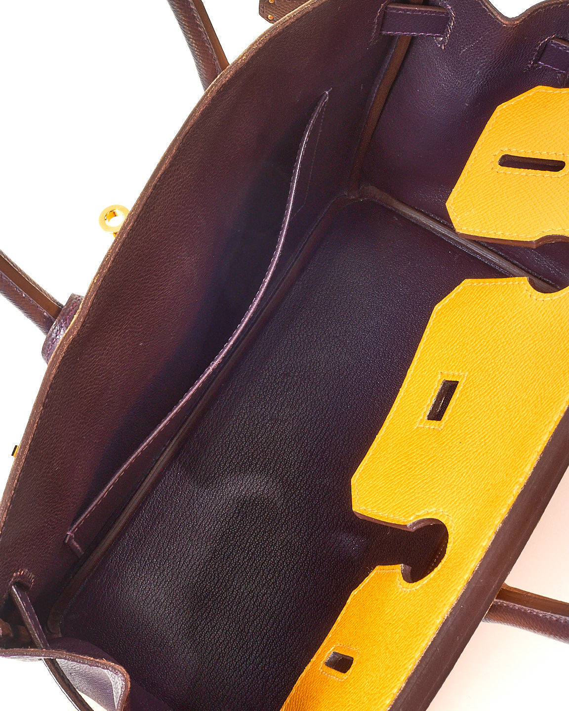 Hermès HSS Yellow Jaune D'or & Purple Raisin Epsom Leather Birkin 30 GHW