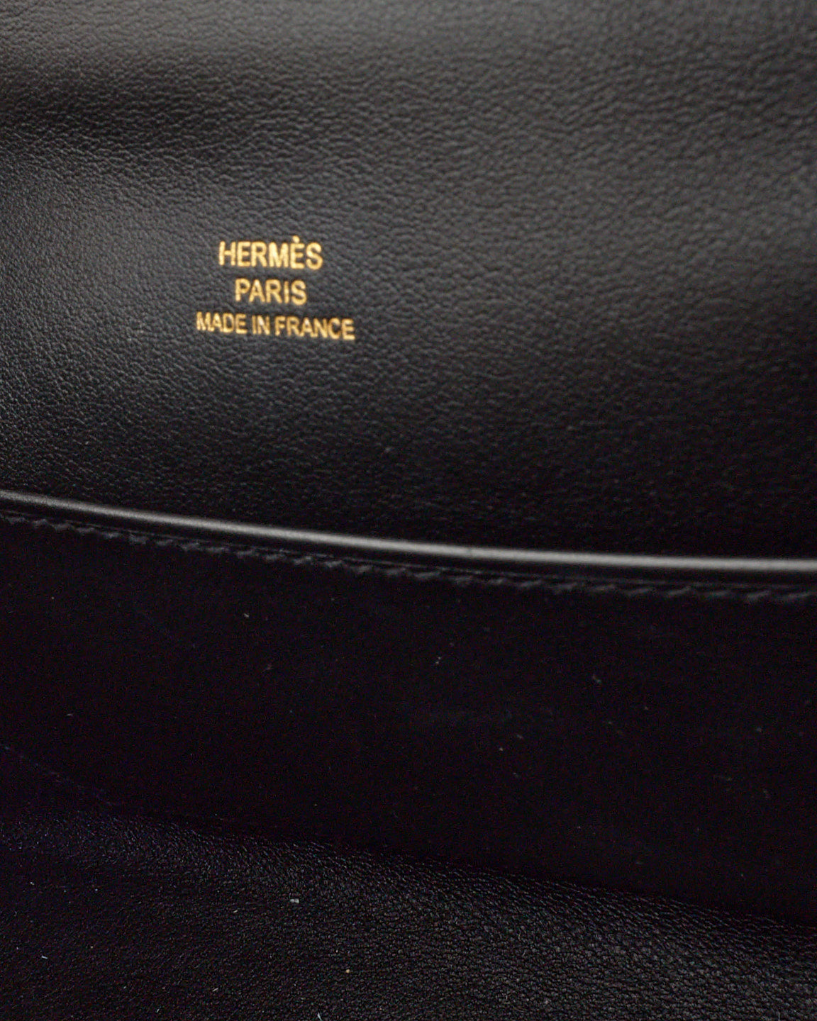 Hermès Black Swift Leather Kelly Pochette GHW