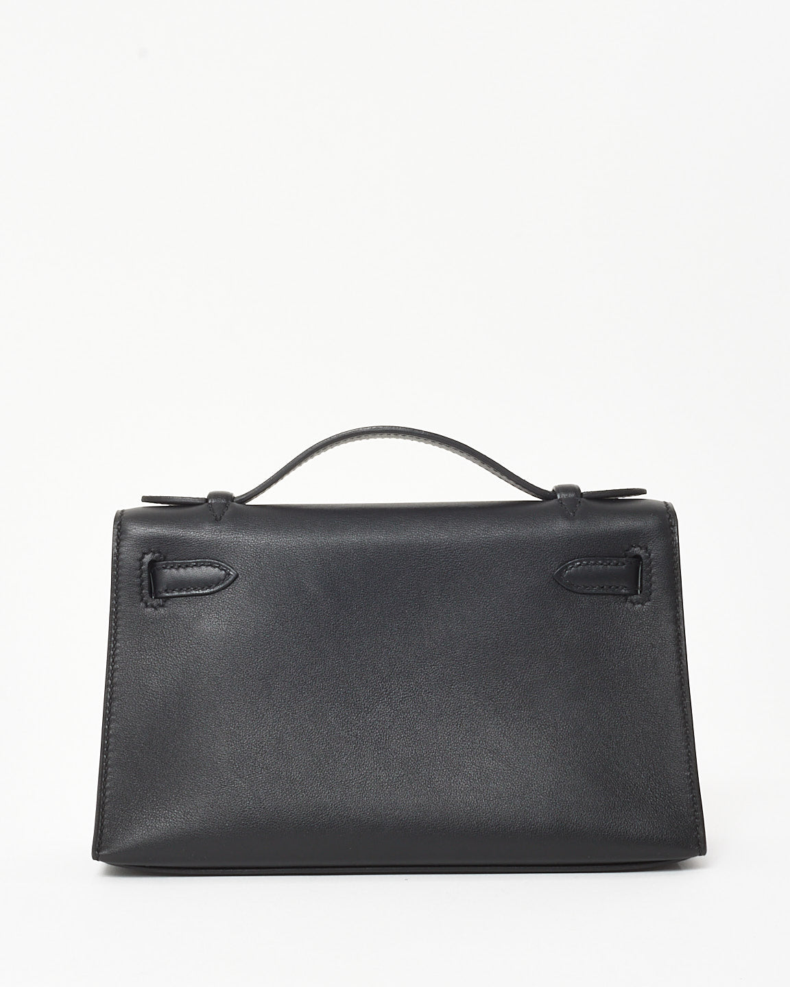 Hermès Black Swift Leather Kelly Pochette GHW
