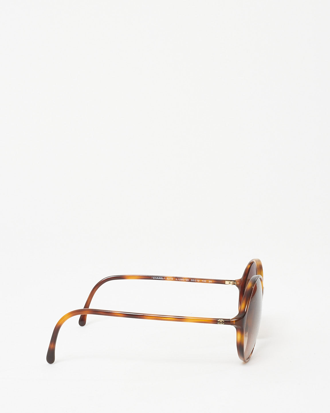 Chanel Brown Tortoise Round Logo 5279 Sunglasses