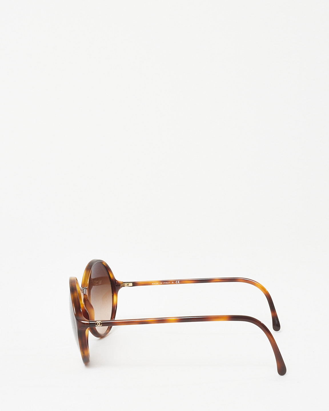 Chanel Brown Tortoise Round Logo 5279 Sunglasses