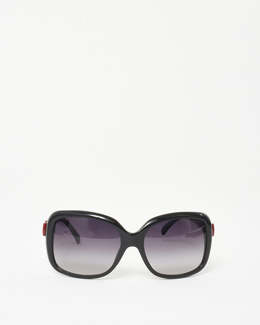 Chanel Black Acetate CC Red Bow Sunglasses 5171